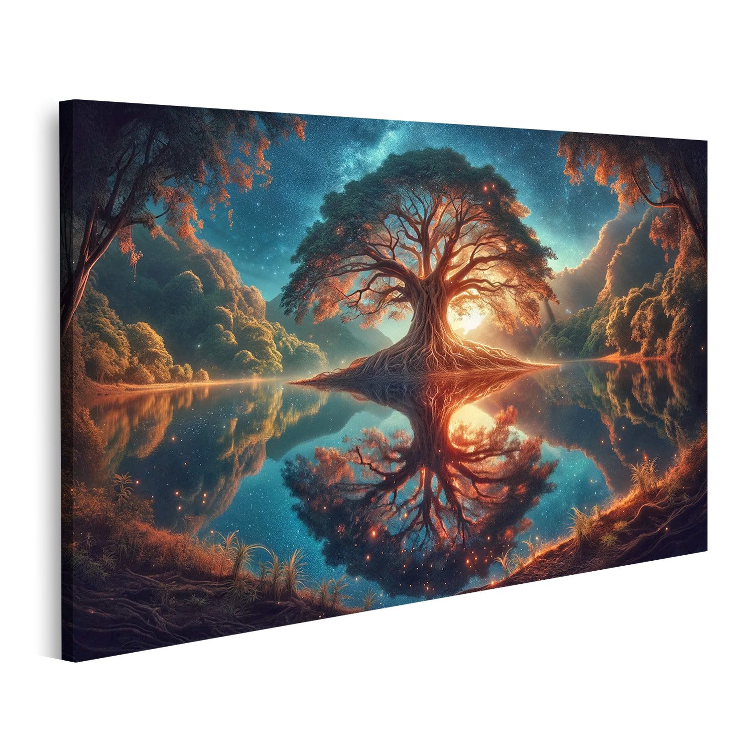 Leinwandbild Mystische Landschaft im Breitformat ruhig und geheimnisvoll