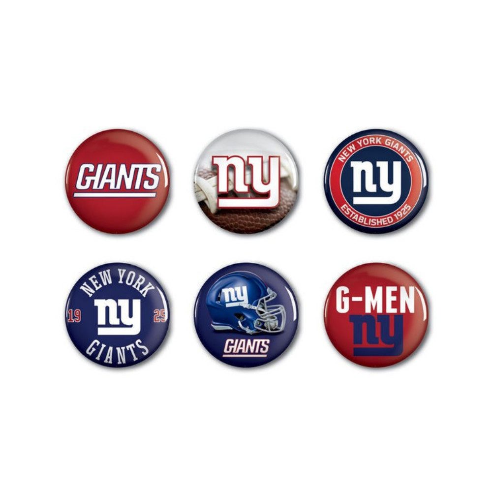 New York Giants Pins New York Giants Button 6er Pack