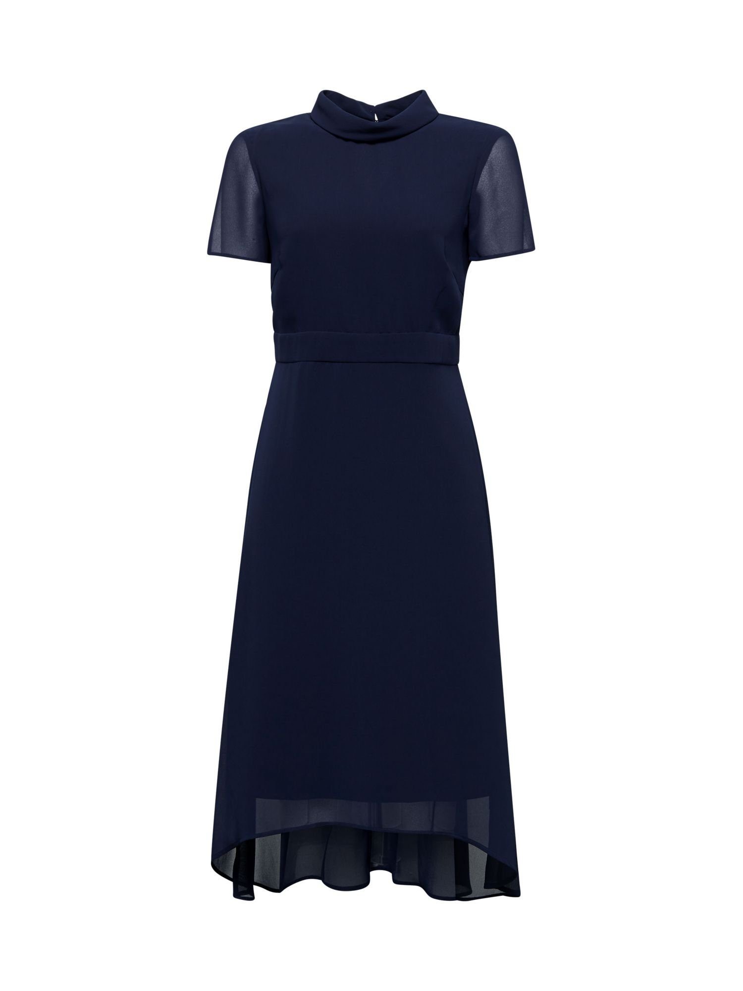 Esprit Collection Midikleid »Chiffon-Kleid mit High-Low-Saum« online kaufen  | OTTO