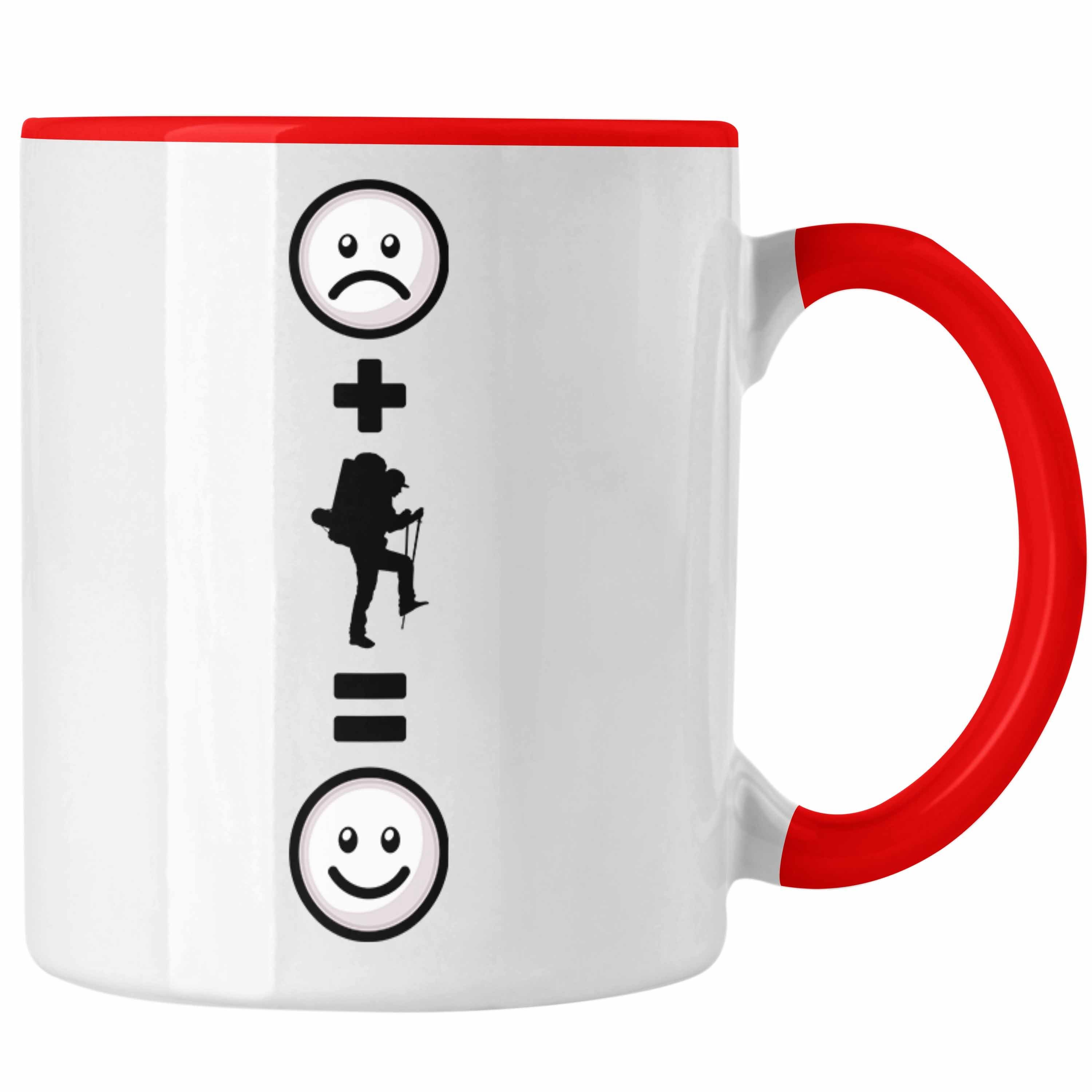 Trendation Tasse Wandern Tasse Geschenk für Wanderer Berge :(Wandern) Lustige G Rot