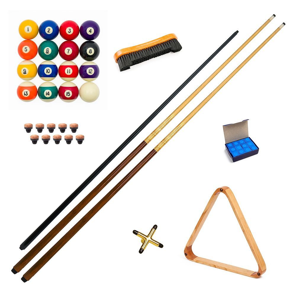 Stradivari Billardtisch Billard Zubehör-Set Spezial mit Spielhilfe, Das Komplett-Zubehör für Ihren Pool-Billardtisch