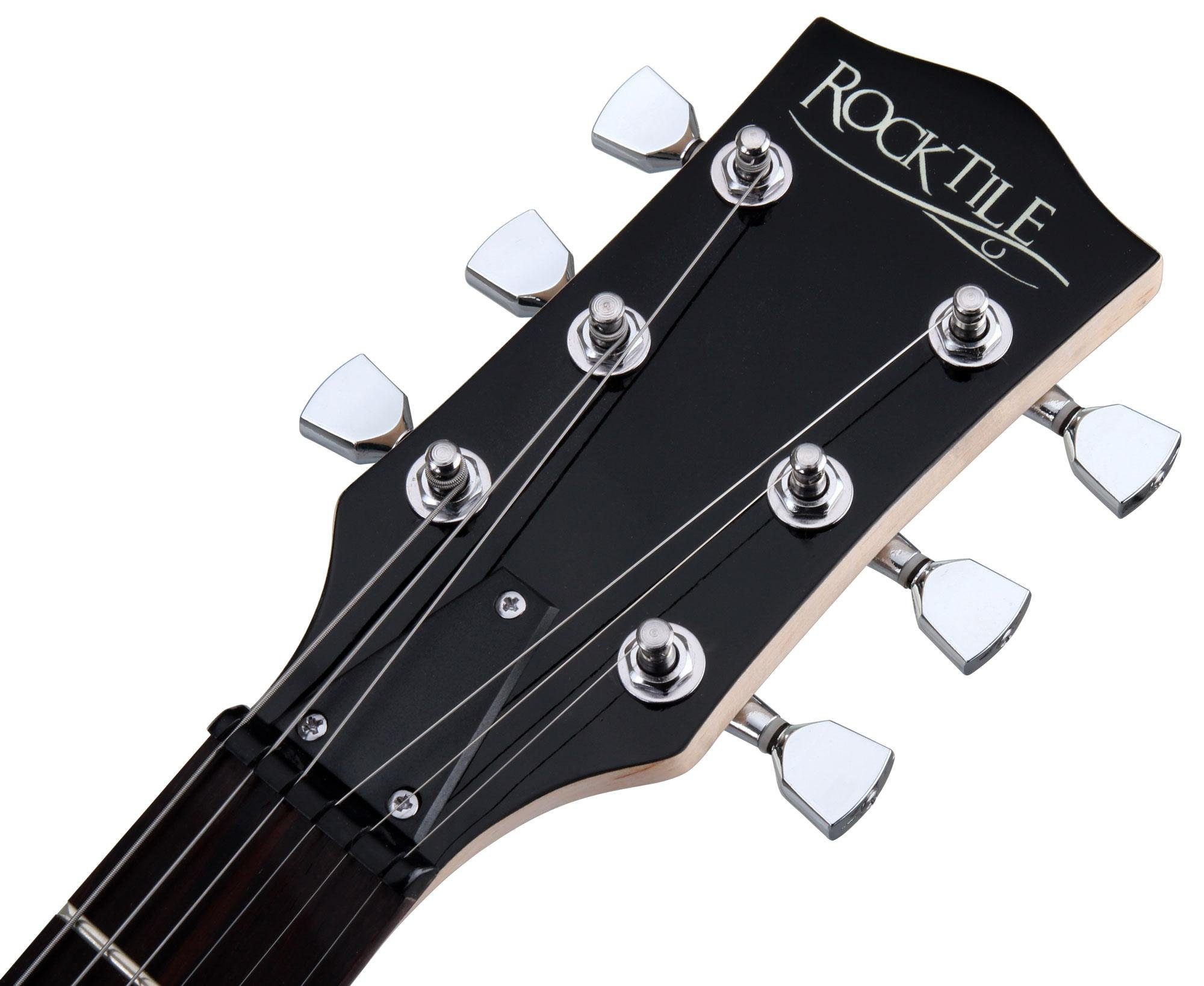 Rocktile E-Gitarre Banger's elektrische Gitarre Single Cut Komplettset, Banger's Set, inkl. Verstärker, Tasche, Kabel, Gurt, Schule, inkl. Verstärker, Tasche, K – Bild 3 von 5