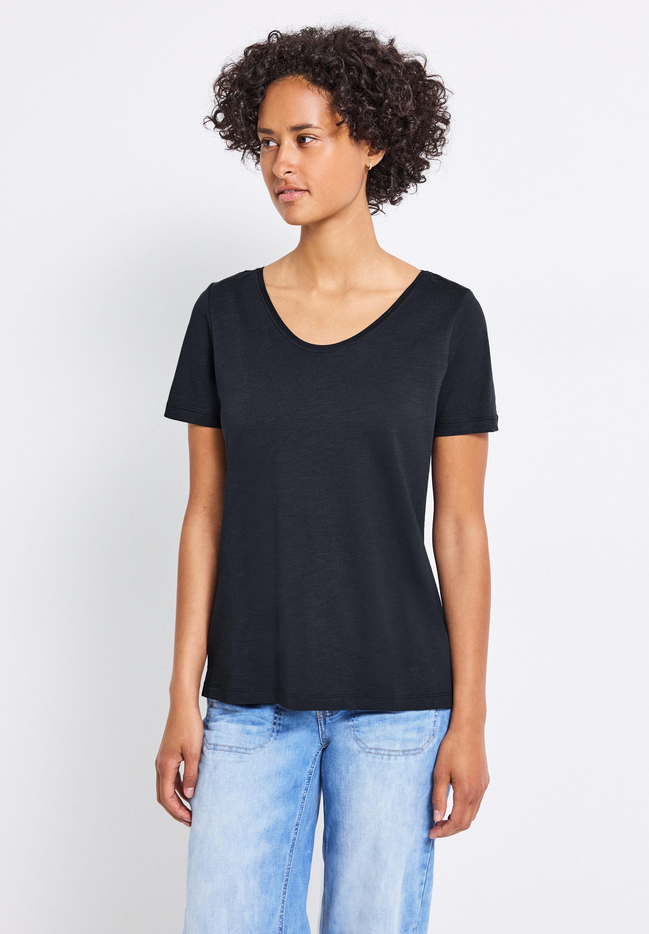 STREET ONE V-Shirt, im soften Baumwoll-Mix günstig online kaufen
