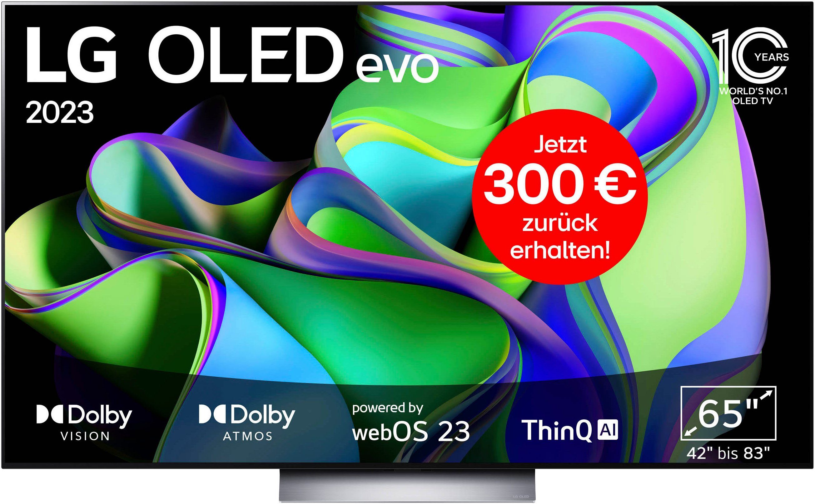 LG OLED65C37LA OLED-Fernseher (165 cm/65 Zoll, 4K Ultra HD, Smart-TV, OLED  evo, bis