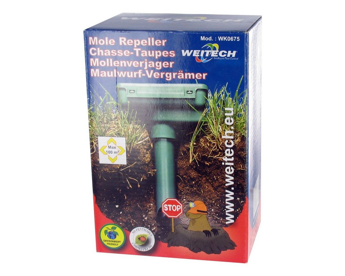 Thumbnail - WEITECH Ultraschall-Tierabwehr Maulwurf & Wühlmaus Vertreiber