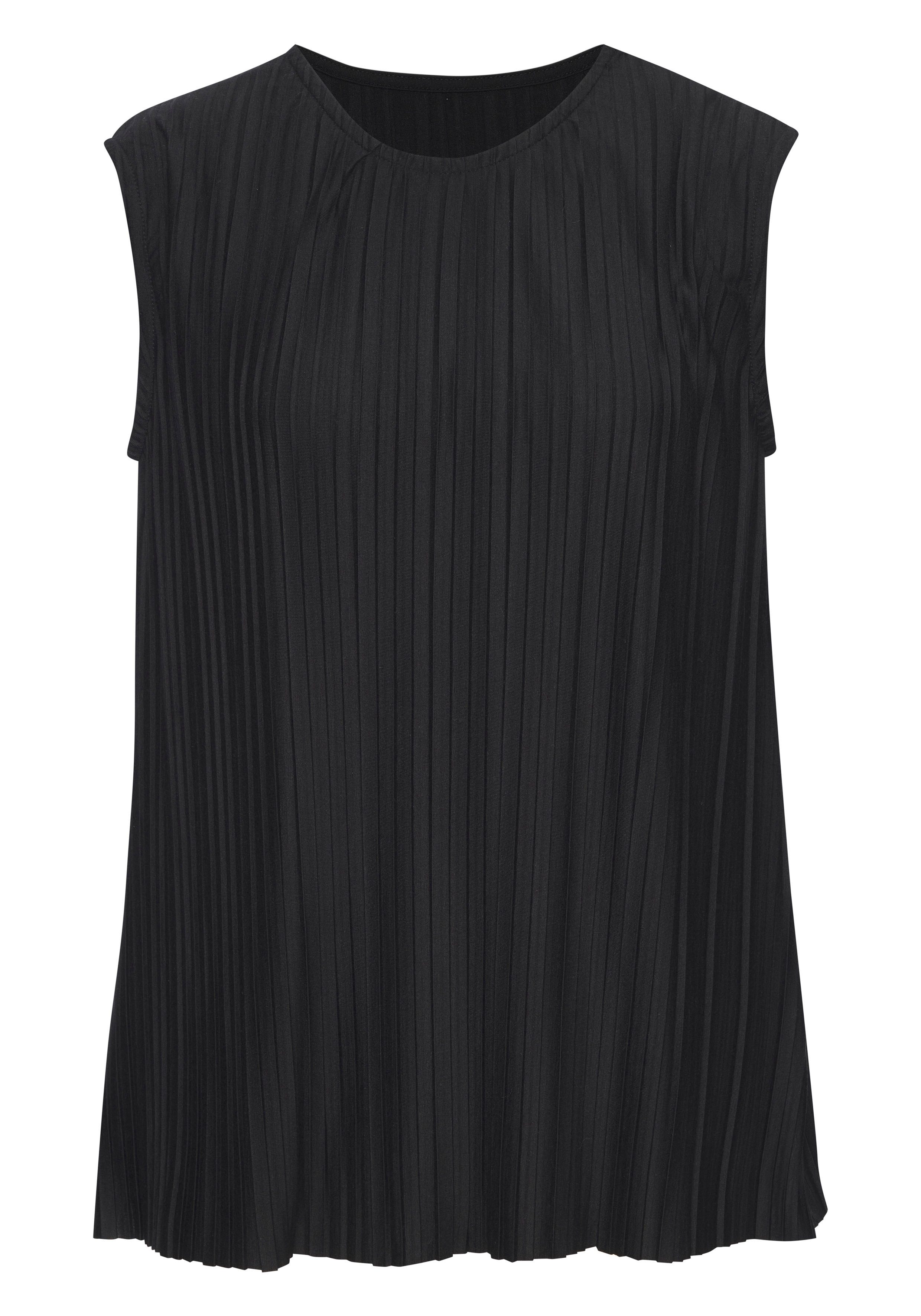 LASCANA Pliseetop aus angenehmer Viskose-Mischqualität