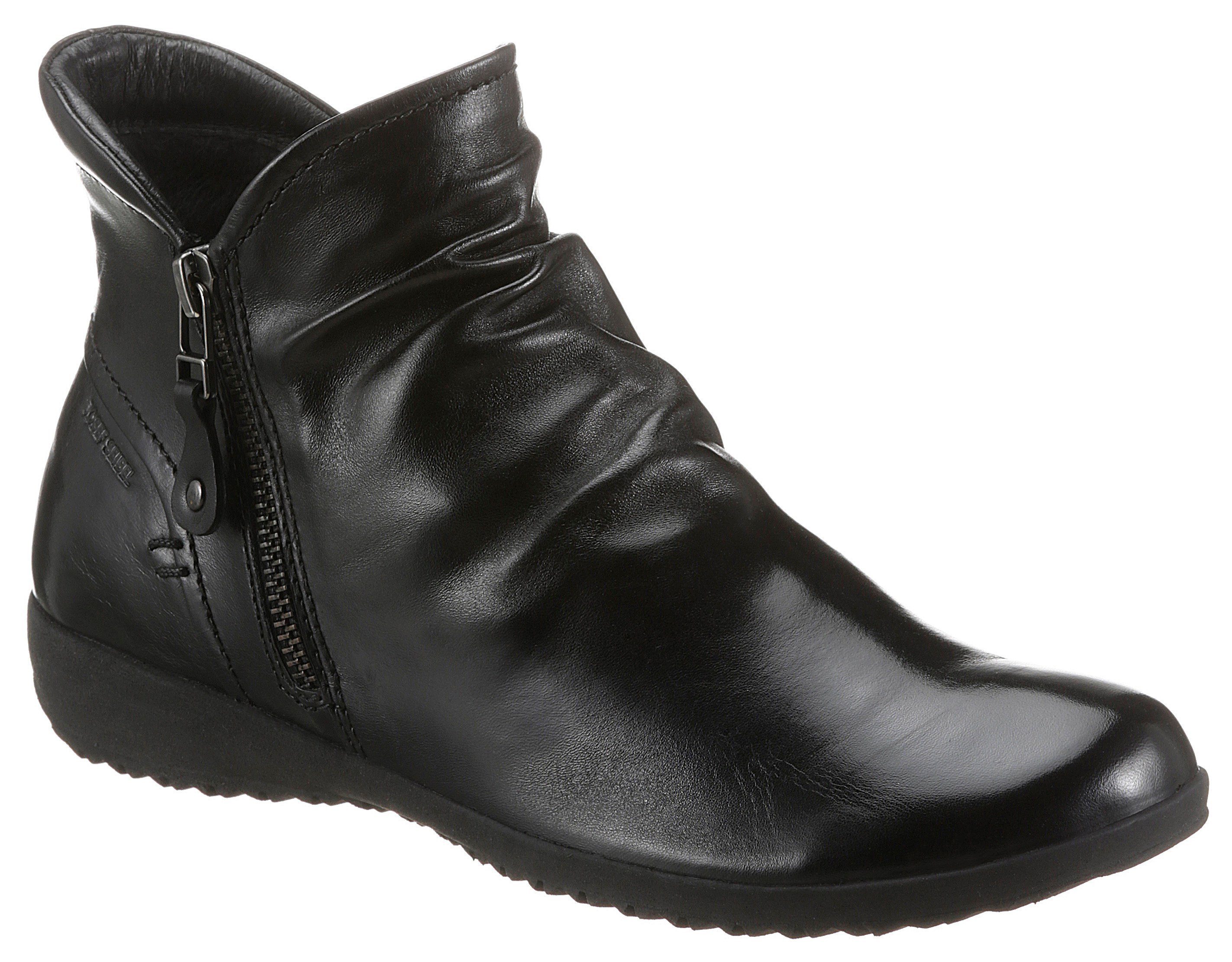 Seibel 41 Schaft NALY Josef gerafftem Schlupfboots schwarz mit