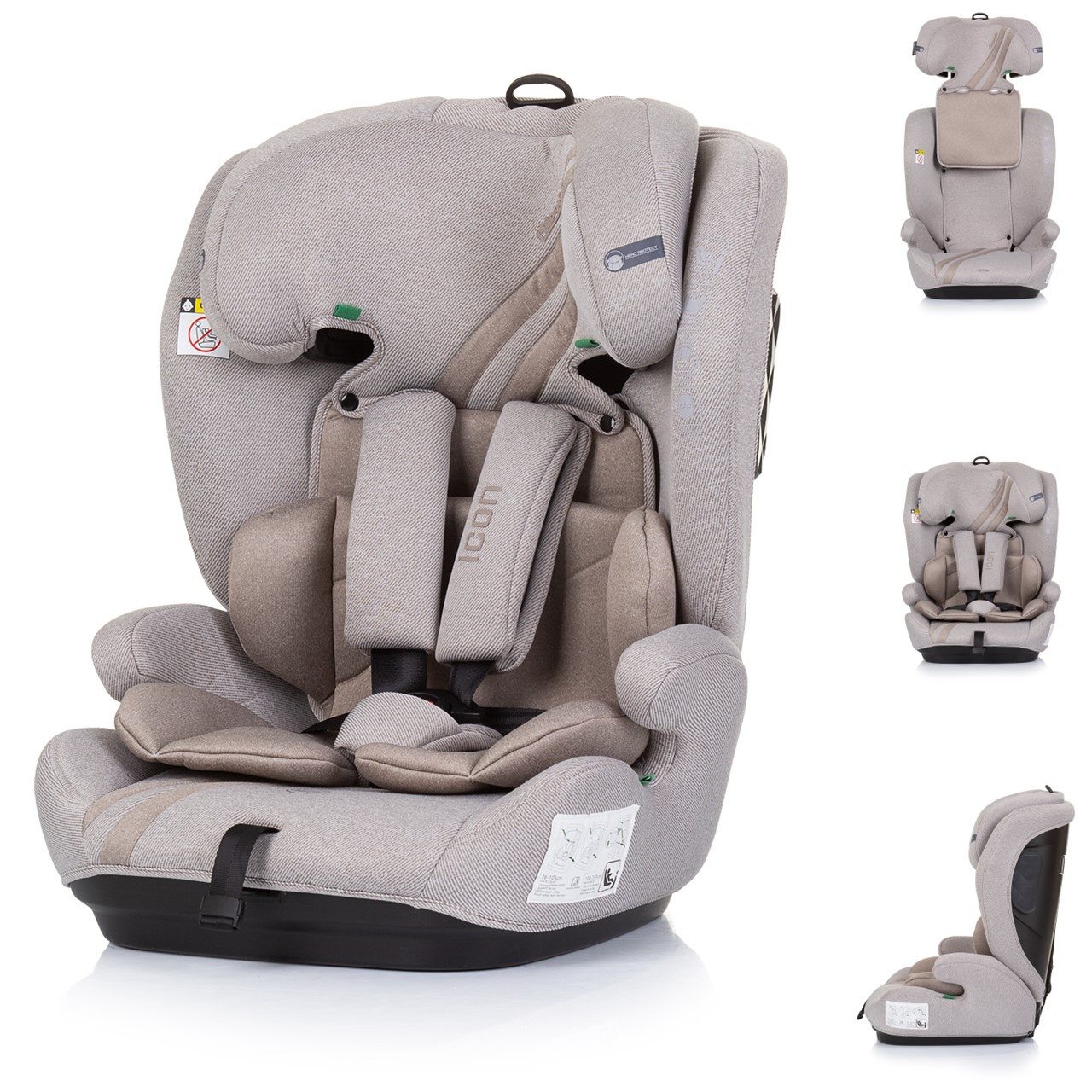 Chipolino Autokindersitz Kindersitz Icon i-Size 76-150, bis: 36 kg, Gruppe 1/2/3 Isofix verstellbar