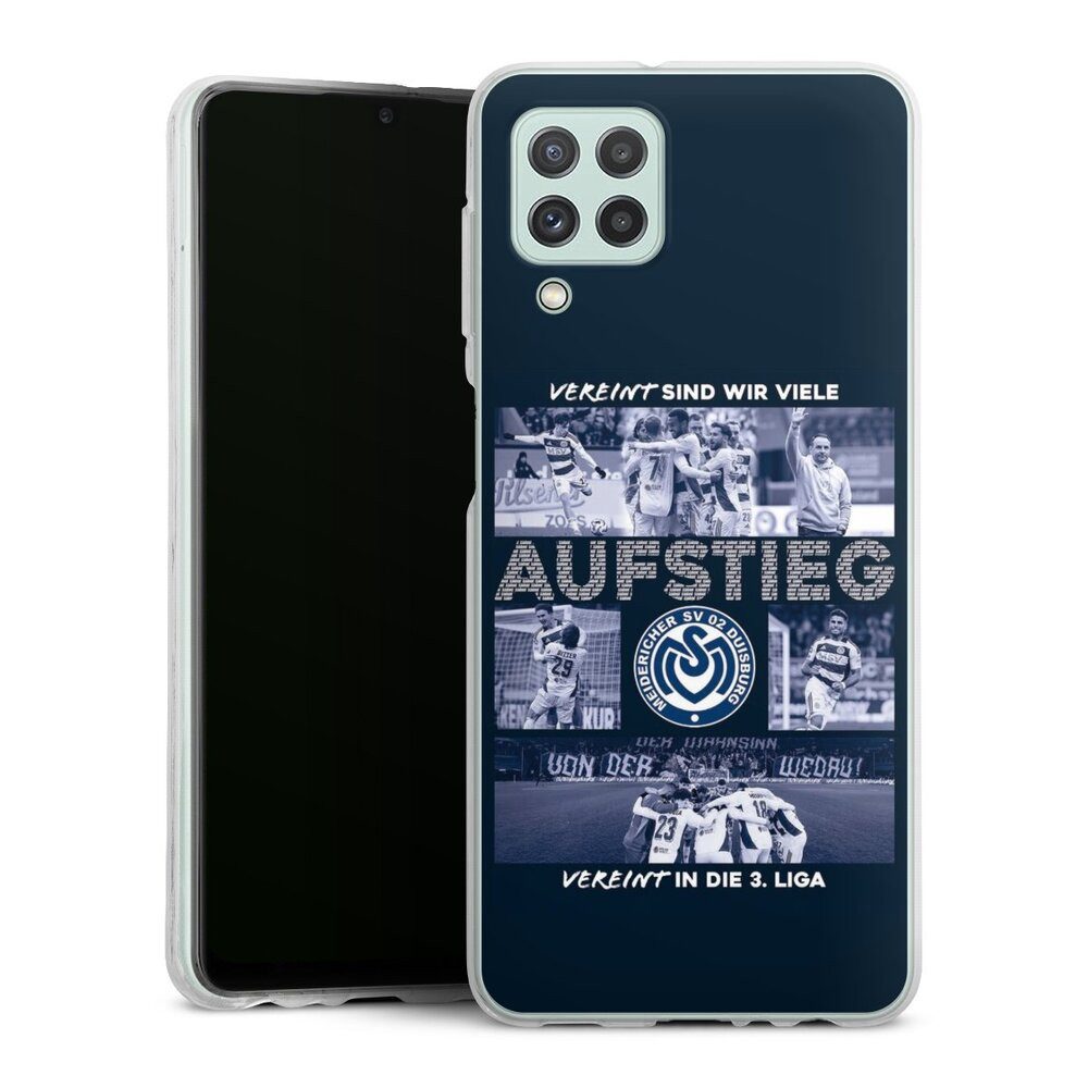 DeinDesign Handyhülle MSV Duisburg Aufstieg Offizielles Lizenzprodukt, Samsung Galaxy A22 4G Silikon Hülle Bumper Case Handy Schutzhülle