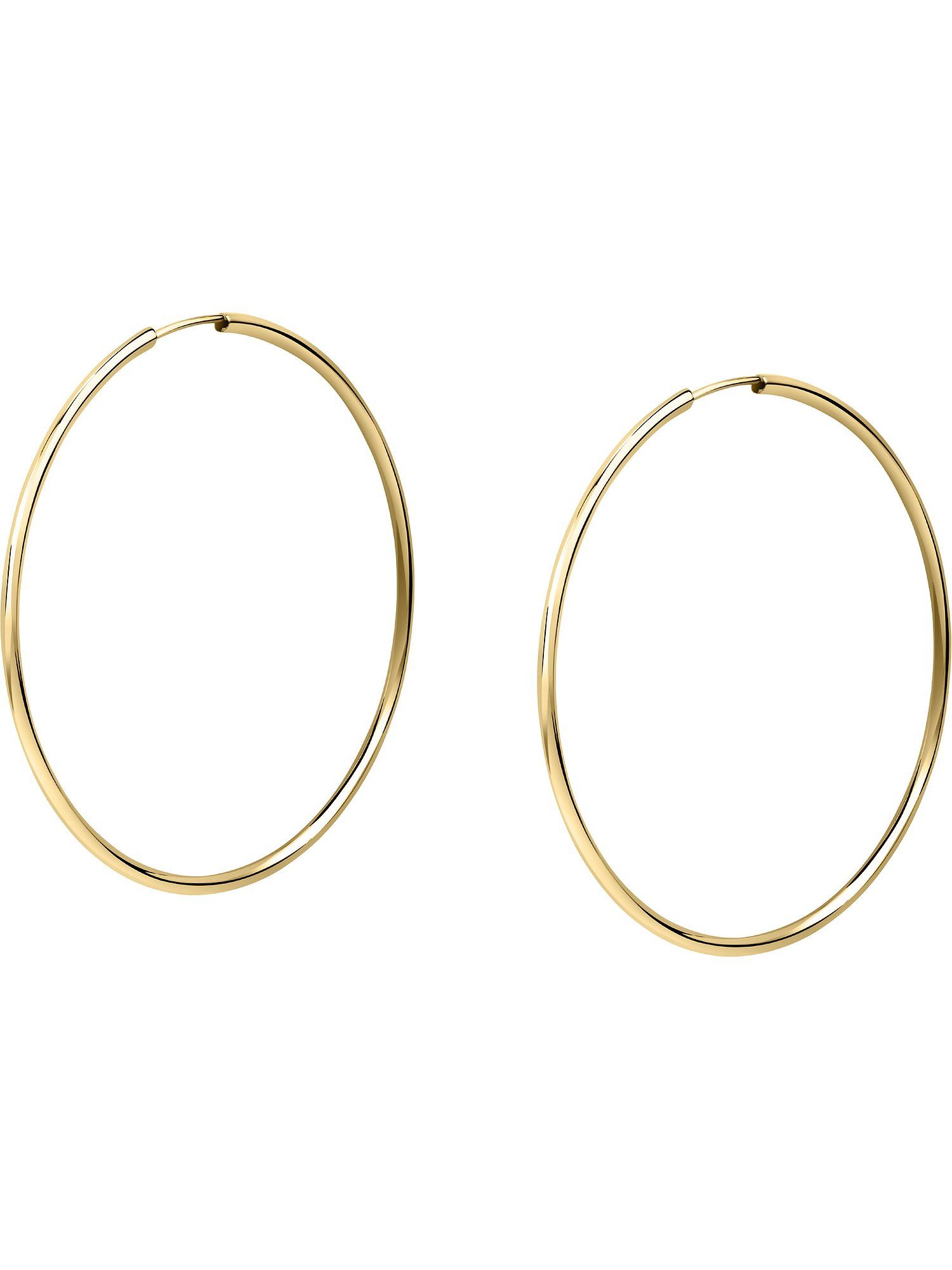 Paar Creolen CHRIST Damen-Creolen 585er Gelbgold