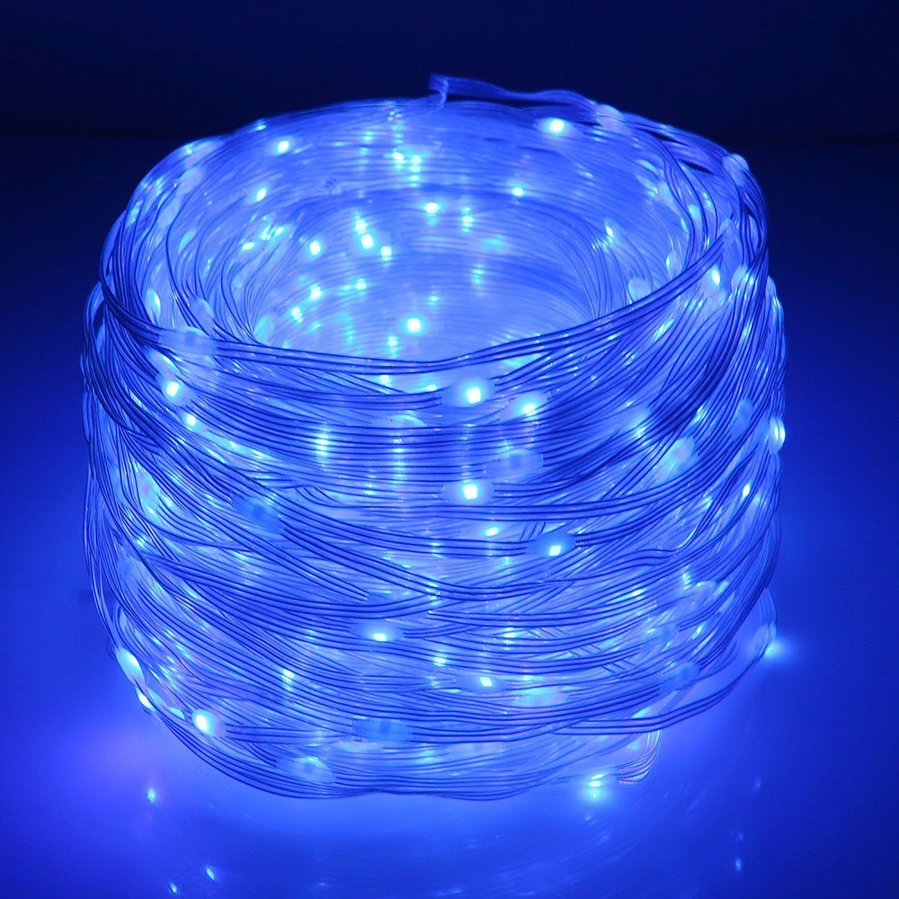Rosnek LED-Lichterkette 20M-100M,Beleuchtung Lichterschlauch, Party Garten weihnachten Deko Blau