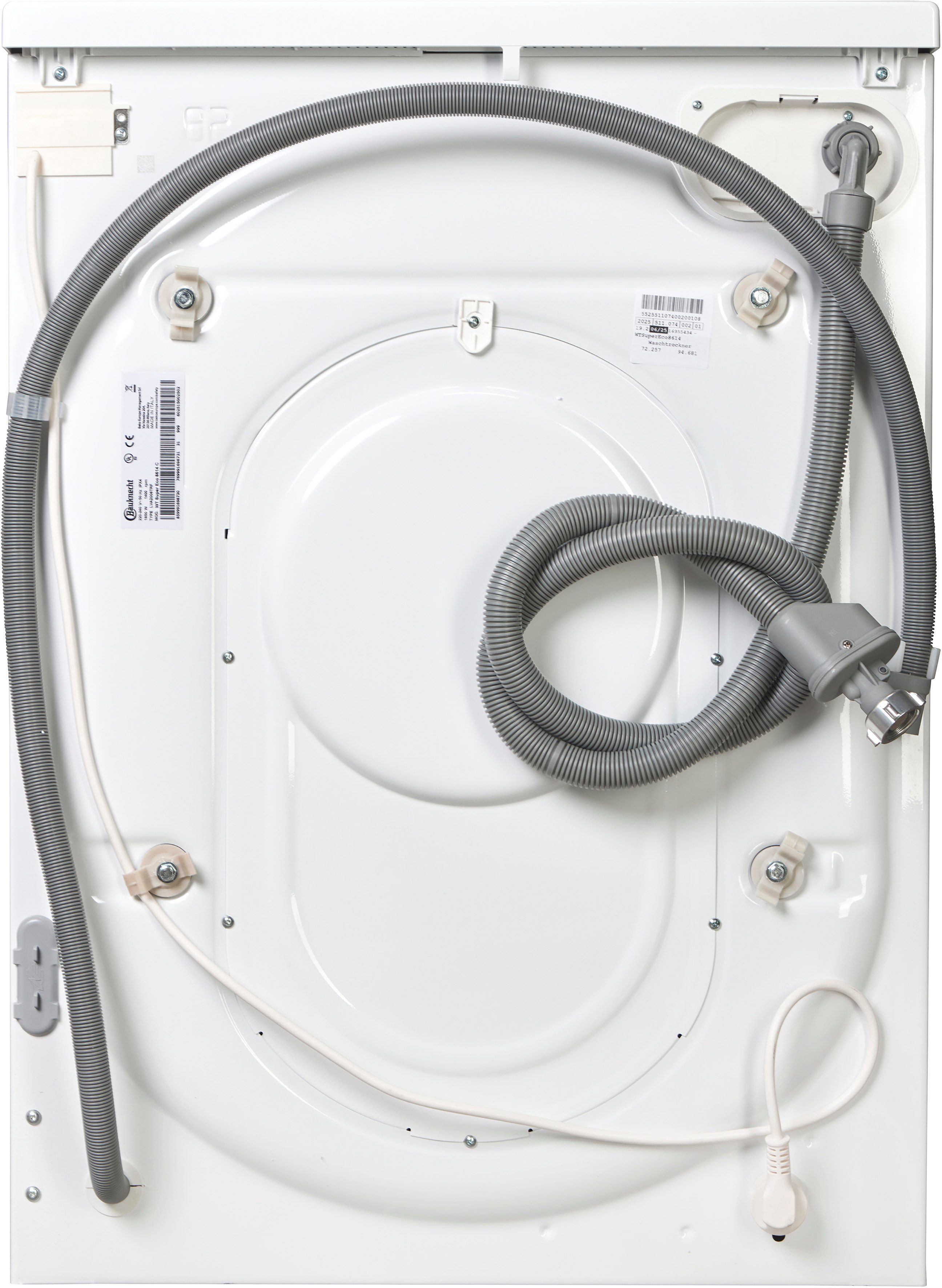 BAUKNECHT Waschtrockner WT Super Eco 8614 C, 8 kg, 6 kg, 1400 U/min, Flecken 20°C – entfernt mehr als 100 Flecken, ganz ohne Vorbehandlung – Bild 5 von 5