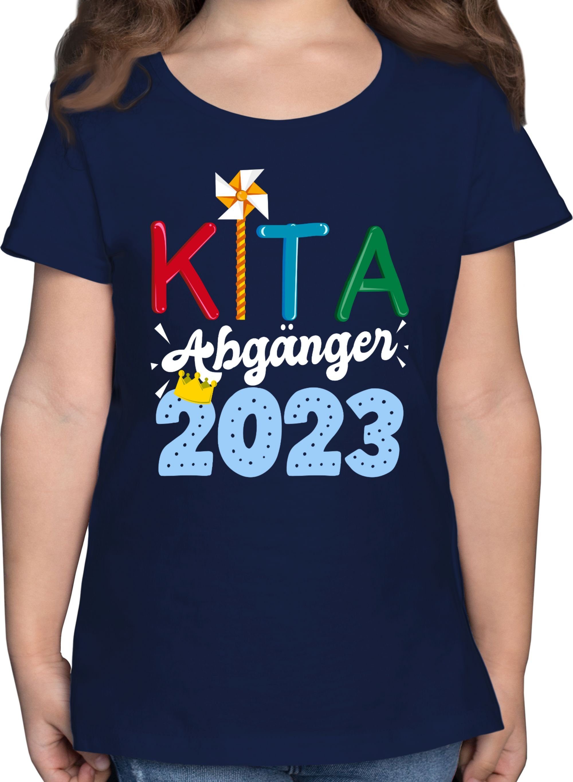 Shirtracer T-Shirt Kita Abgänger 2023 I Einschulung Mädchen 3 Dunkelblau
