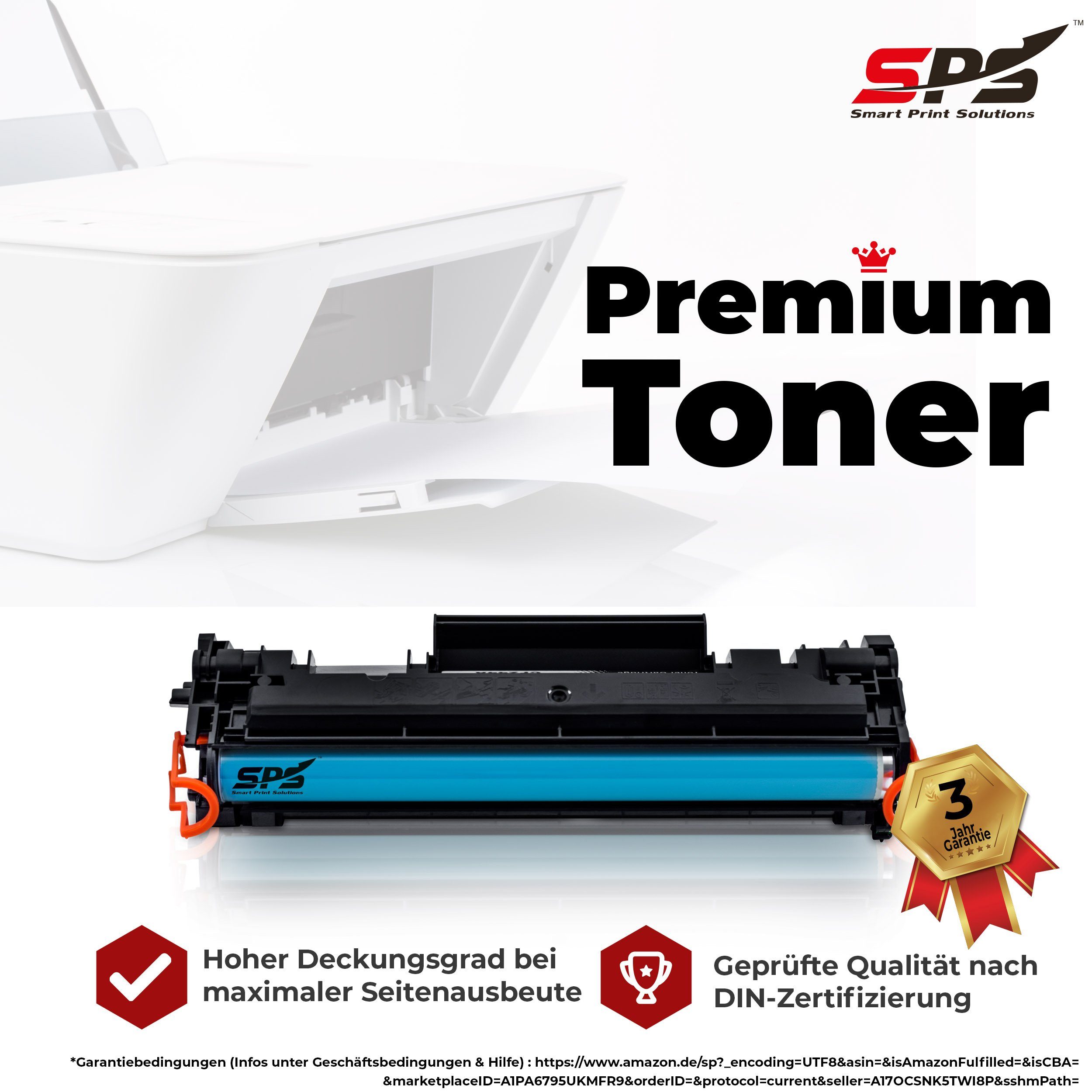 SPS Tonerkartusche Kompatibel für HP Laserjet Pro M16/ CF244X / 44X Toner Schwarz, (Einzelartikel, 1-St., Einzelpatrone), Kompatibel, klare Ausdrucke, zertifiziert, fabrikneu