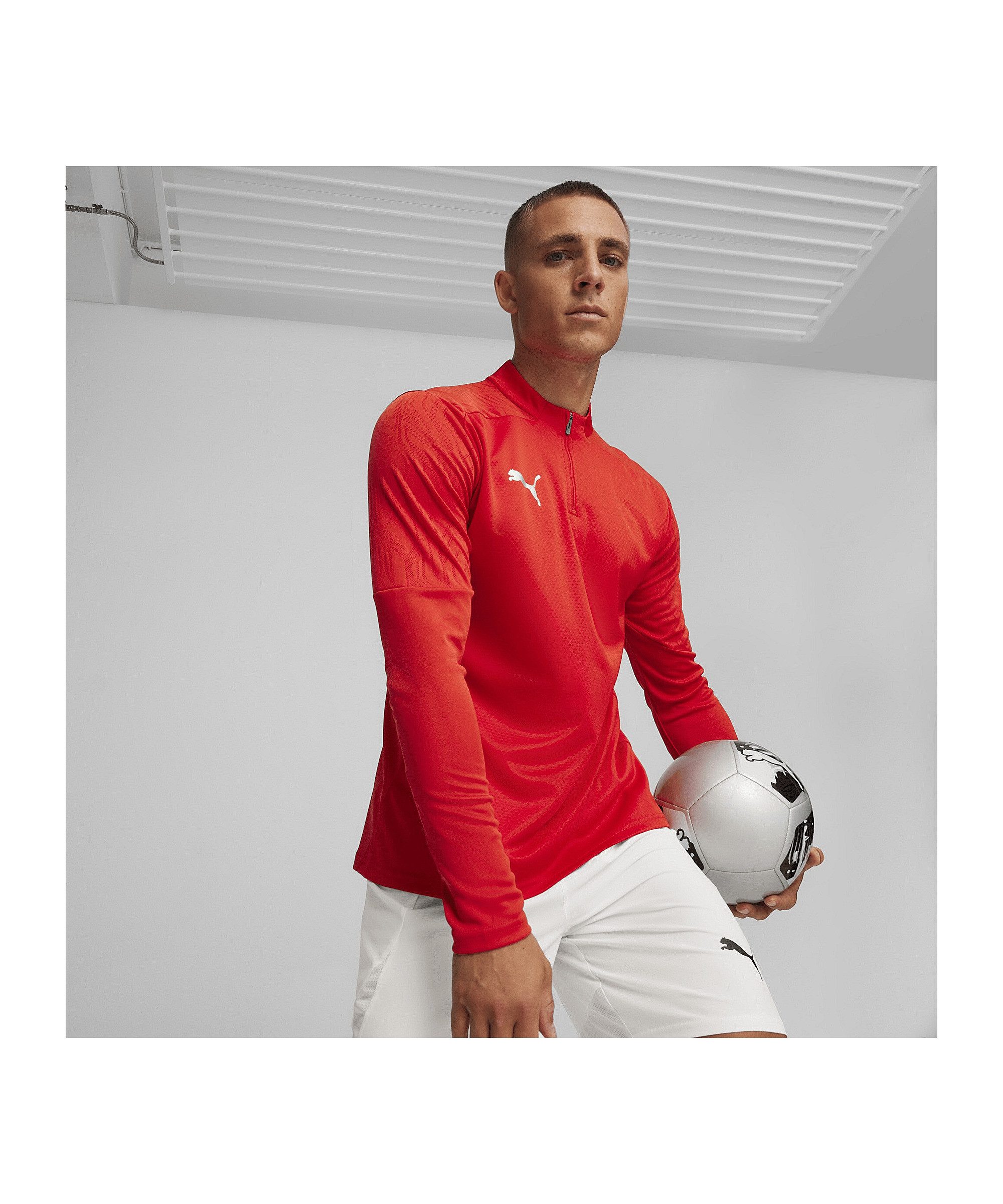 PUMA Fußballtrikot PUMA teamFINAL Training 1/4 Zip Sweatshirt Teamsport