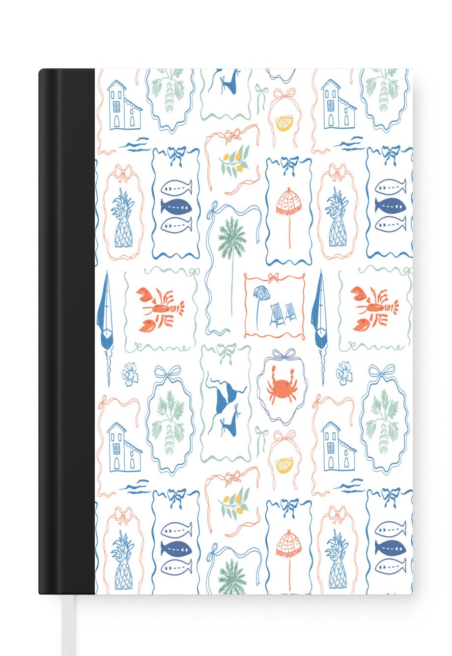 MuchoWow Notizbuch Meer - Atmosphäre - Strand - Multi, Notebook, Notizblock a5, Tagebuch, Journal Liniert