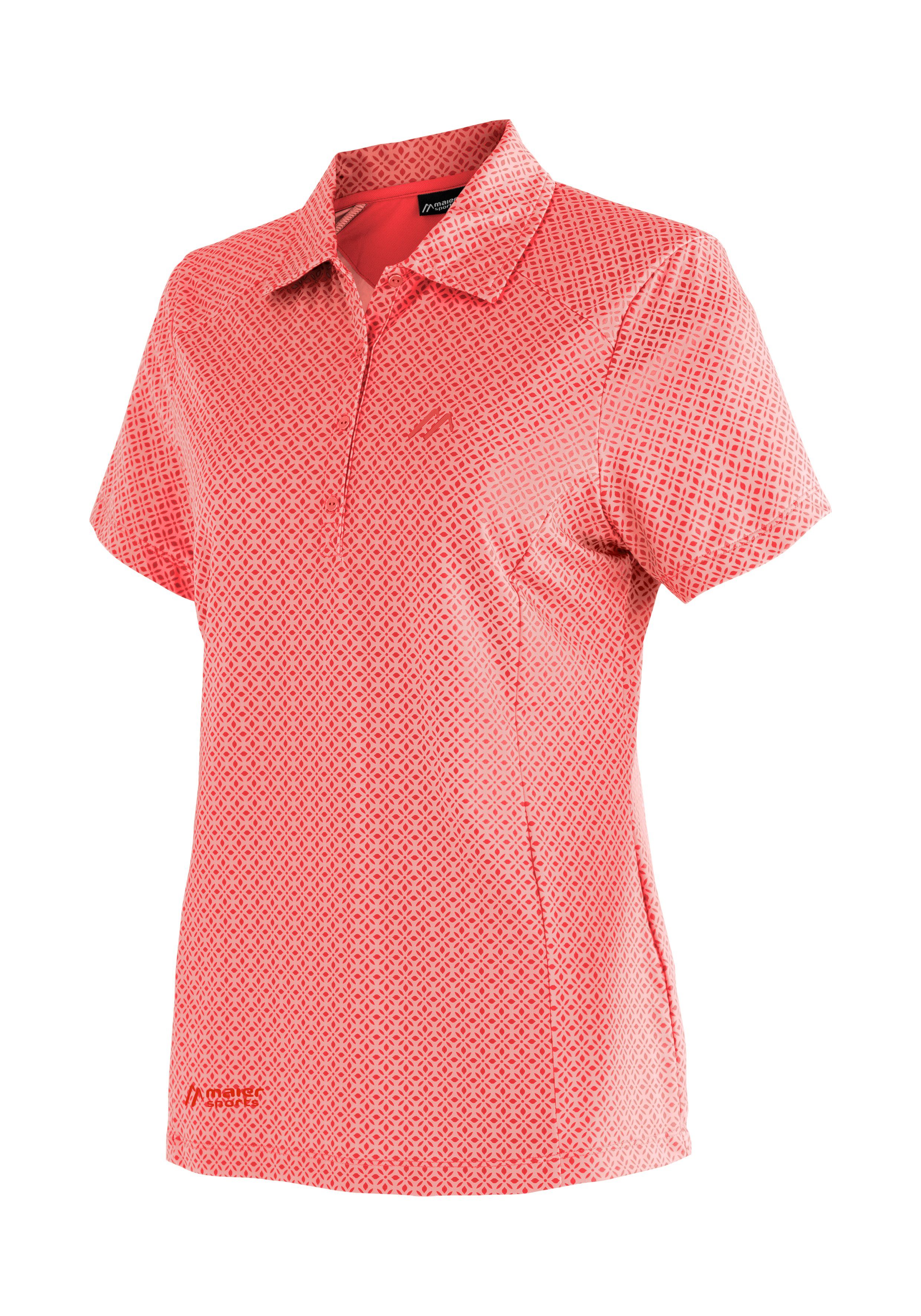 wirklich mögen Maier Sports Funktionsshirt Pandy Polo-Shirt Damen rot Hemdkragen mit W