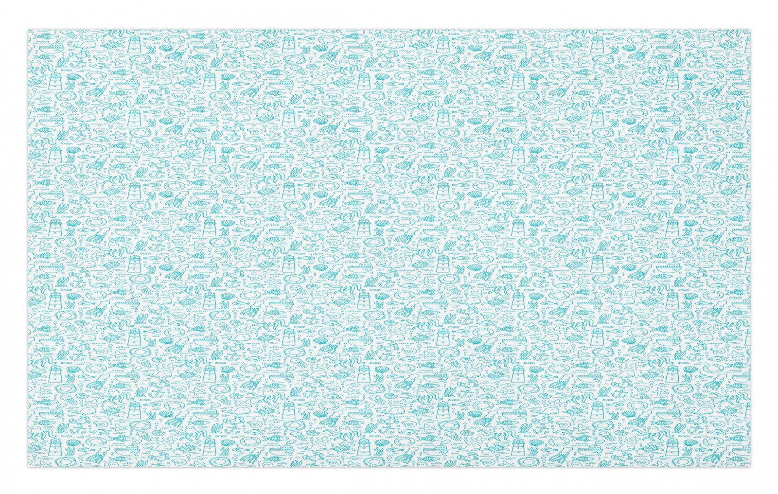 Outdoorteppich »Dekorative Polyester Bodenmatte mit rutschfesten Träger«,  Abakuhaus, rechteckig, Octopus Schiff Doodle Nautik online kaufen | OTTO