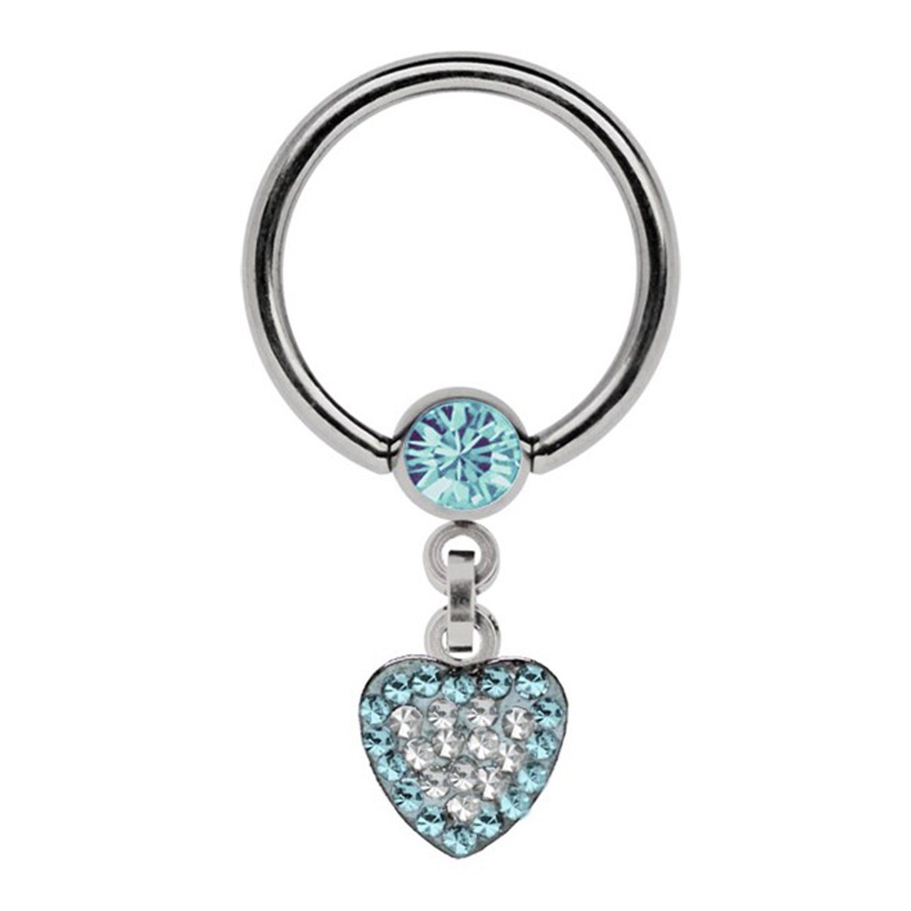 Adelia´s Intimpiercing Piercing  Intimpiercing , Ring BCR Stahl mit 5 mm Strasskugel
