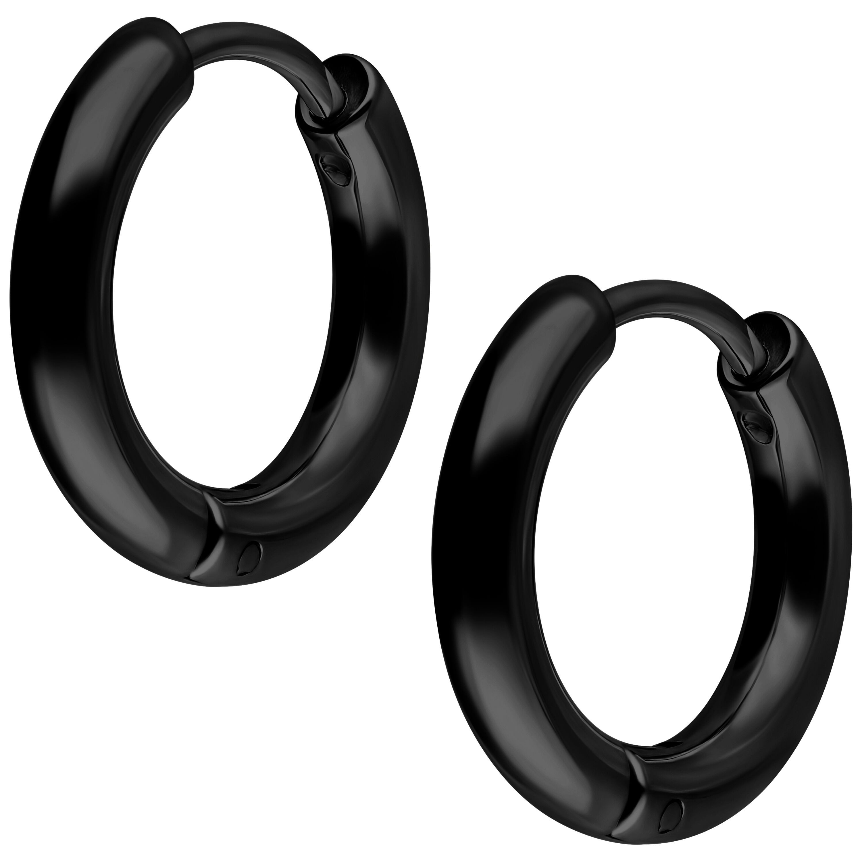 Wildcat Paar Ohrhänger Little Hoops - 10,0 mm, Black Metal, Chirurgenstahl günstig online kaufen