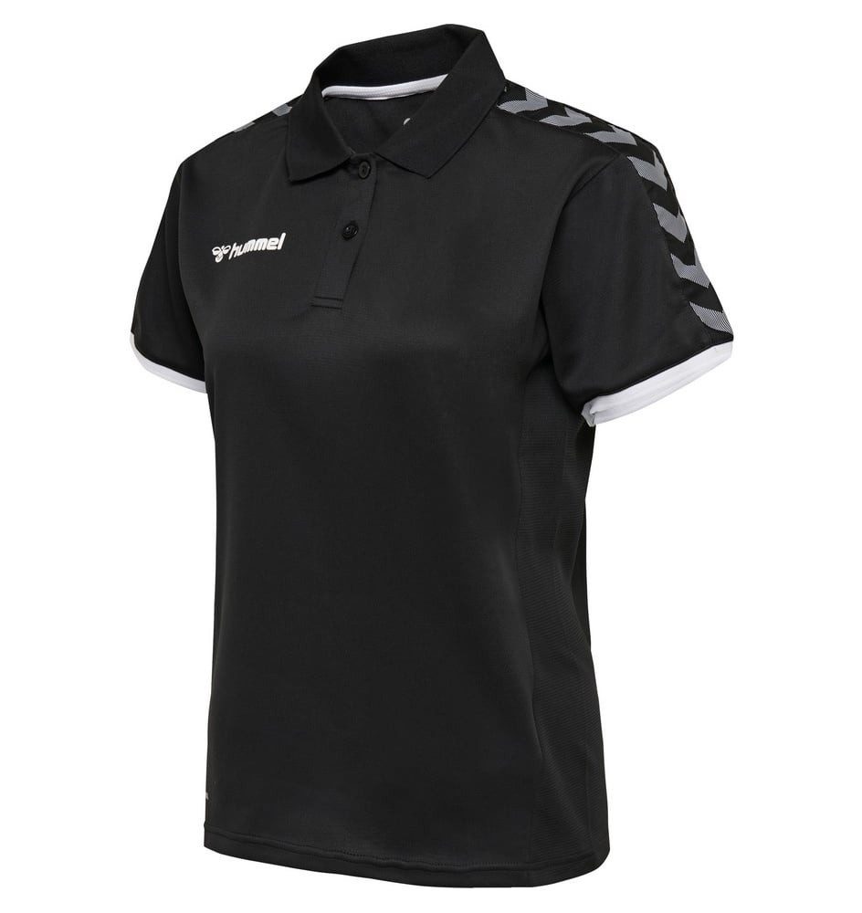 Poloshirt hmlAUTHENTIC Functional (weicher Jerseystoff) Kurzarm schwarz/weiss