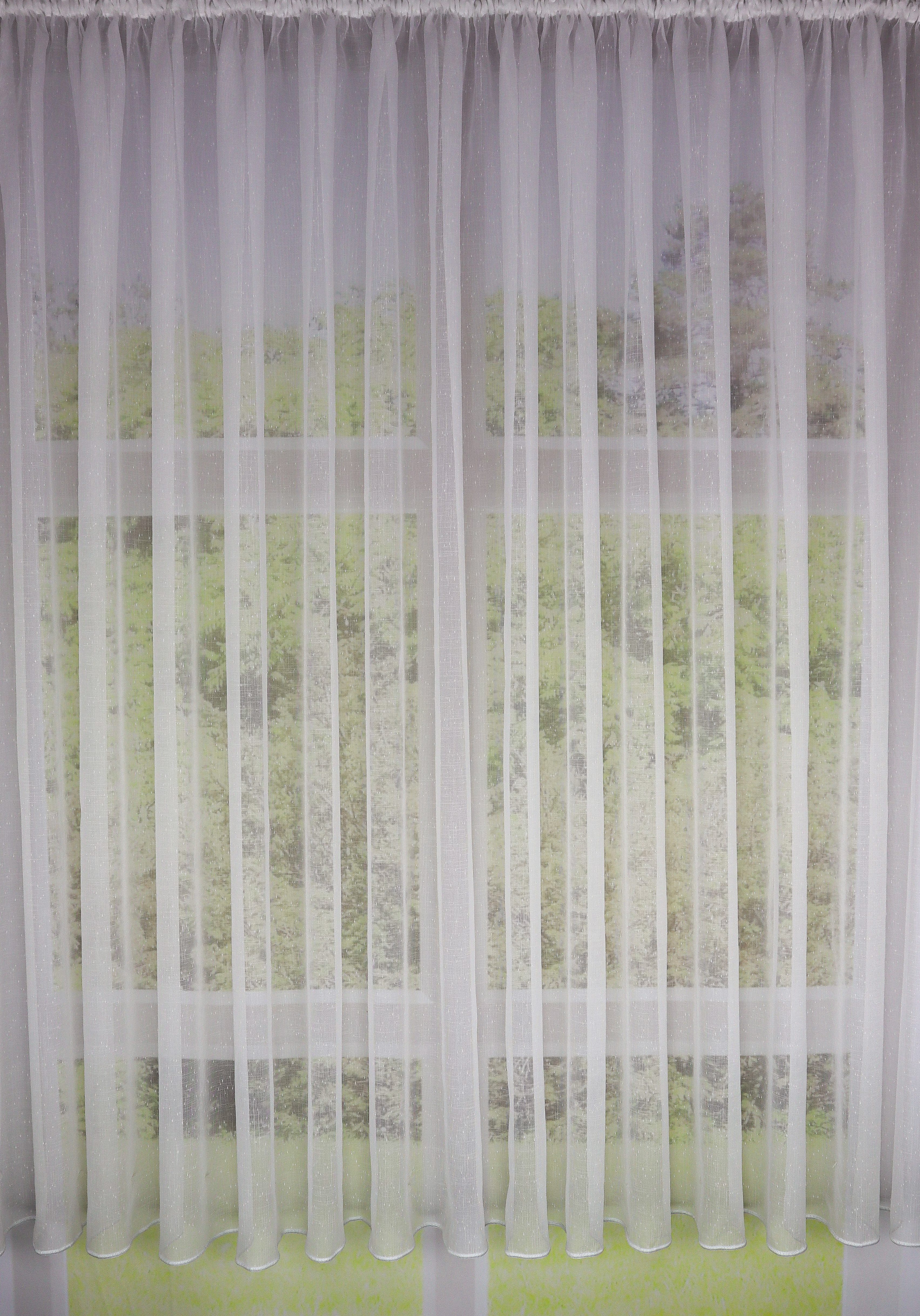 EXPERIENCE Vorhang Fertiggardine Strukturstore 145x300 cm transparent Universalband, Multifunktionsband, transparent