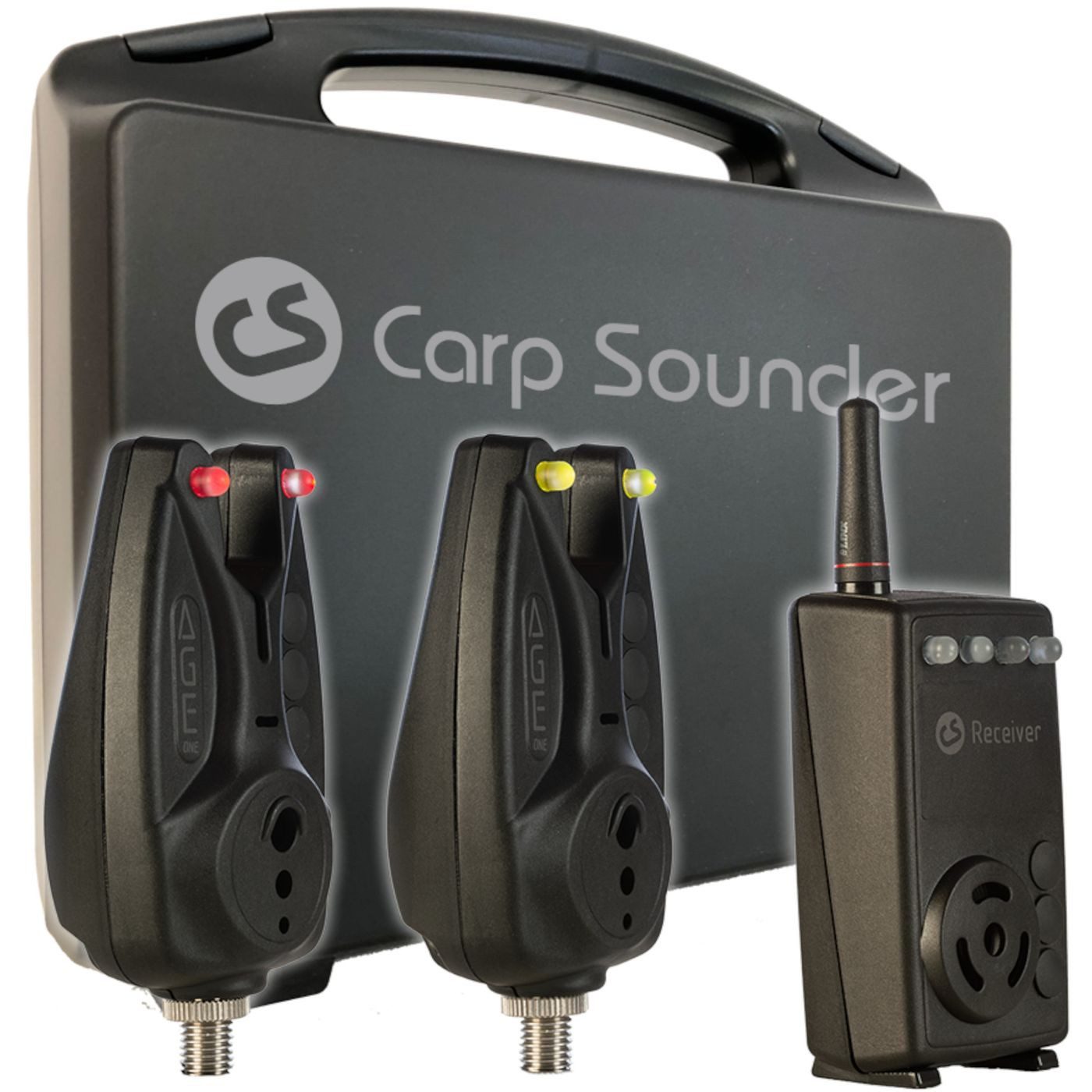 Carp Sounder elektronischer Bissanzeiger Carp Sounder AGE one 2+1 Set - 2 Bissanzeiger + CS Receiver