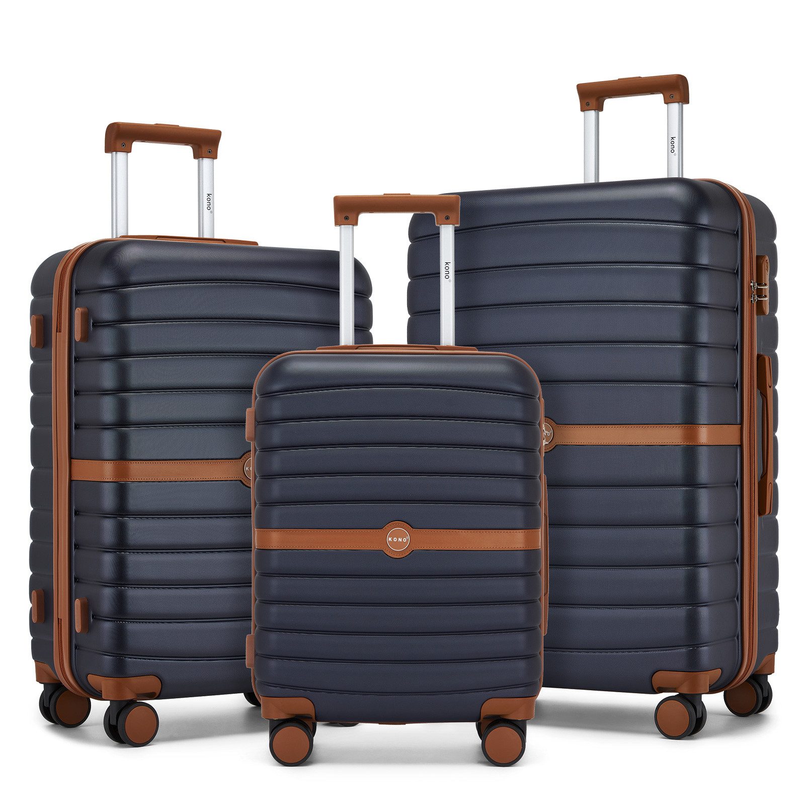 KONO Handgepäckkoffer Koffer Trolley ABS+PC Hartschalenkoffer günstig online kaufen