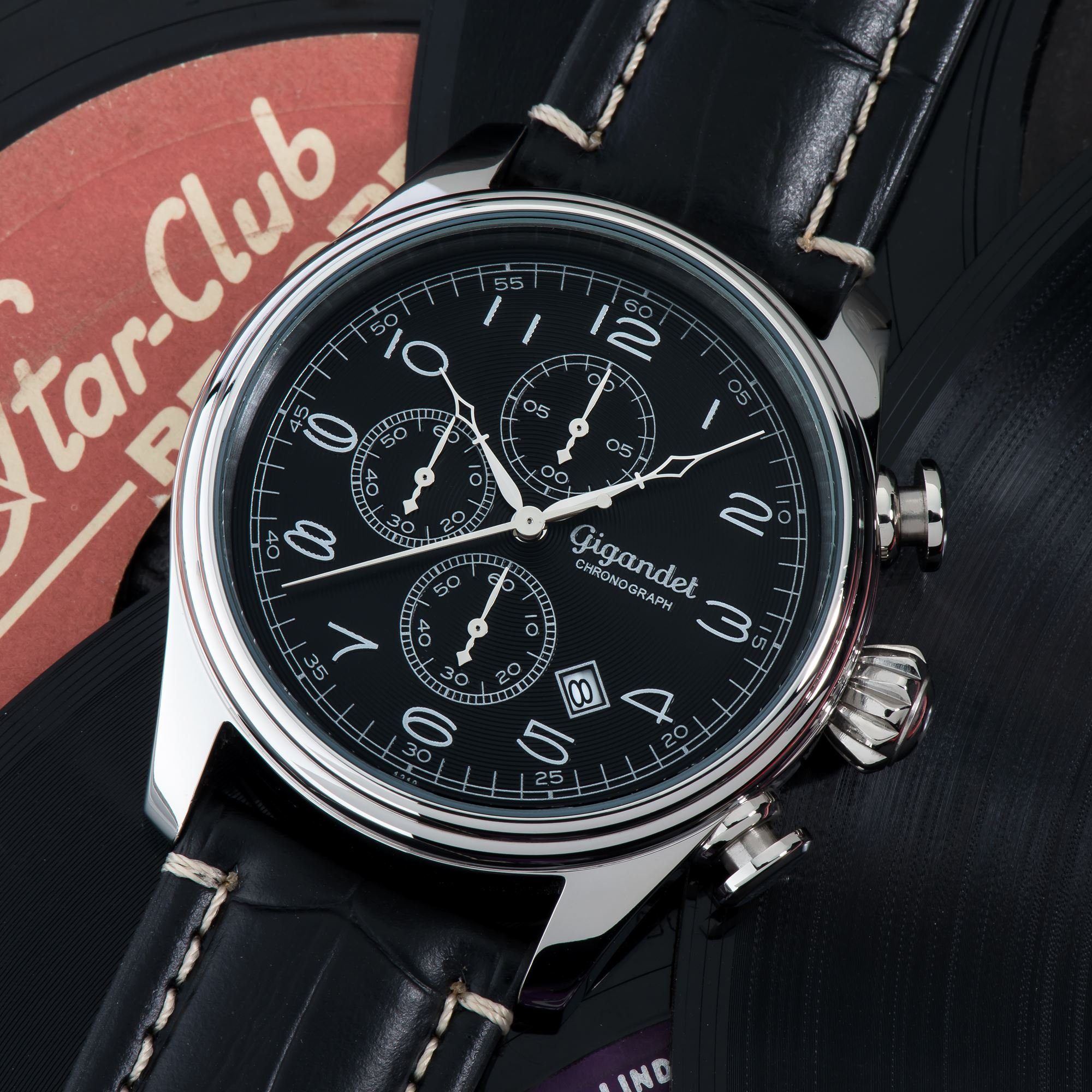 Gigandet Chronograph Timeless, Datumsanzeige, Chronograph Mineralglas