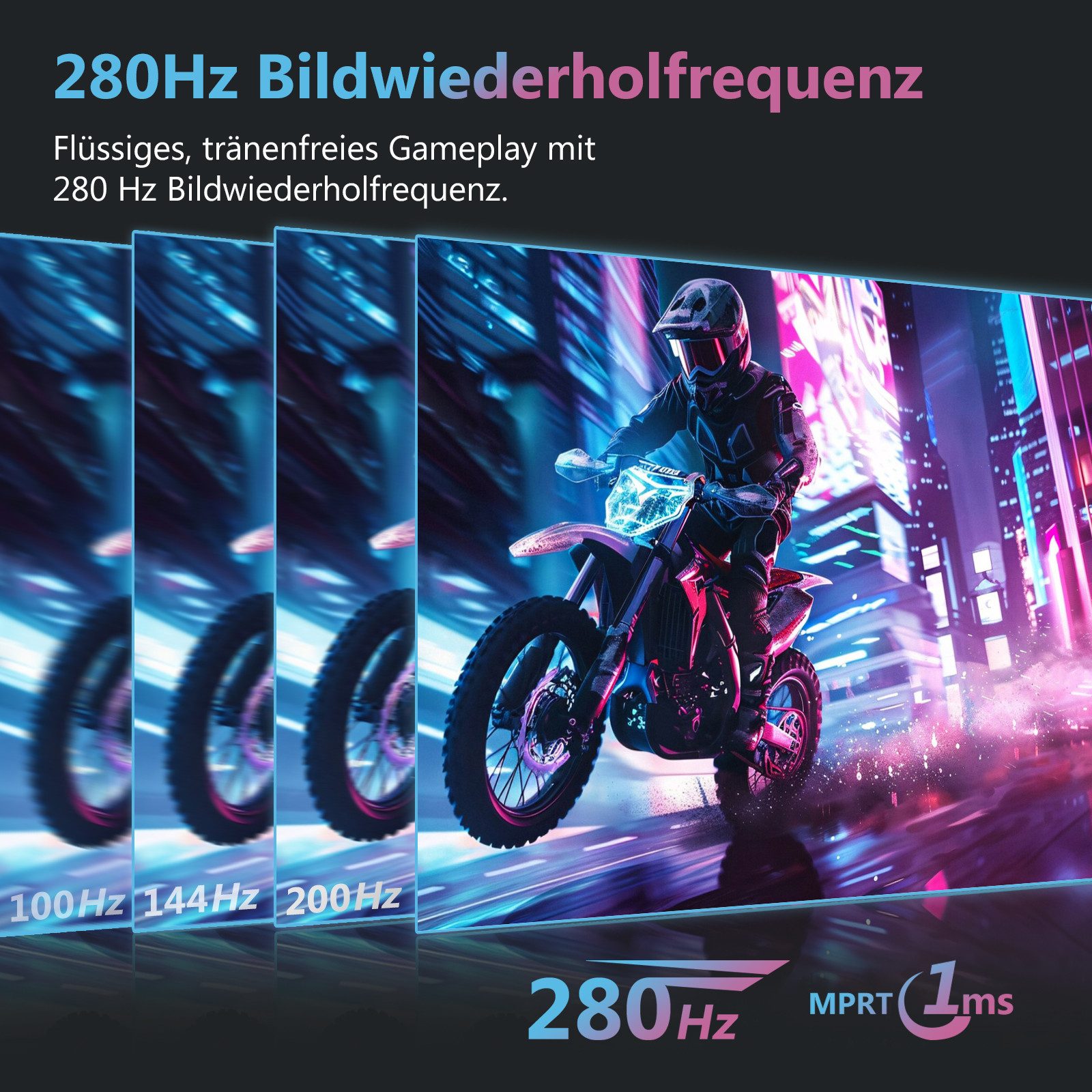 Z-EDGE 27 Zoll FHD LED 280Hz 1ms MPRT 16:9 Curved Gaming LED-Monitor (1920x1080 px, 1 ms Reaktionszeit, 280 Hz, LCD)