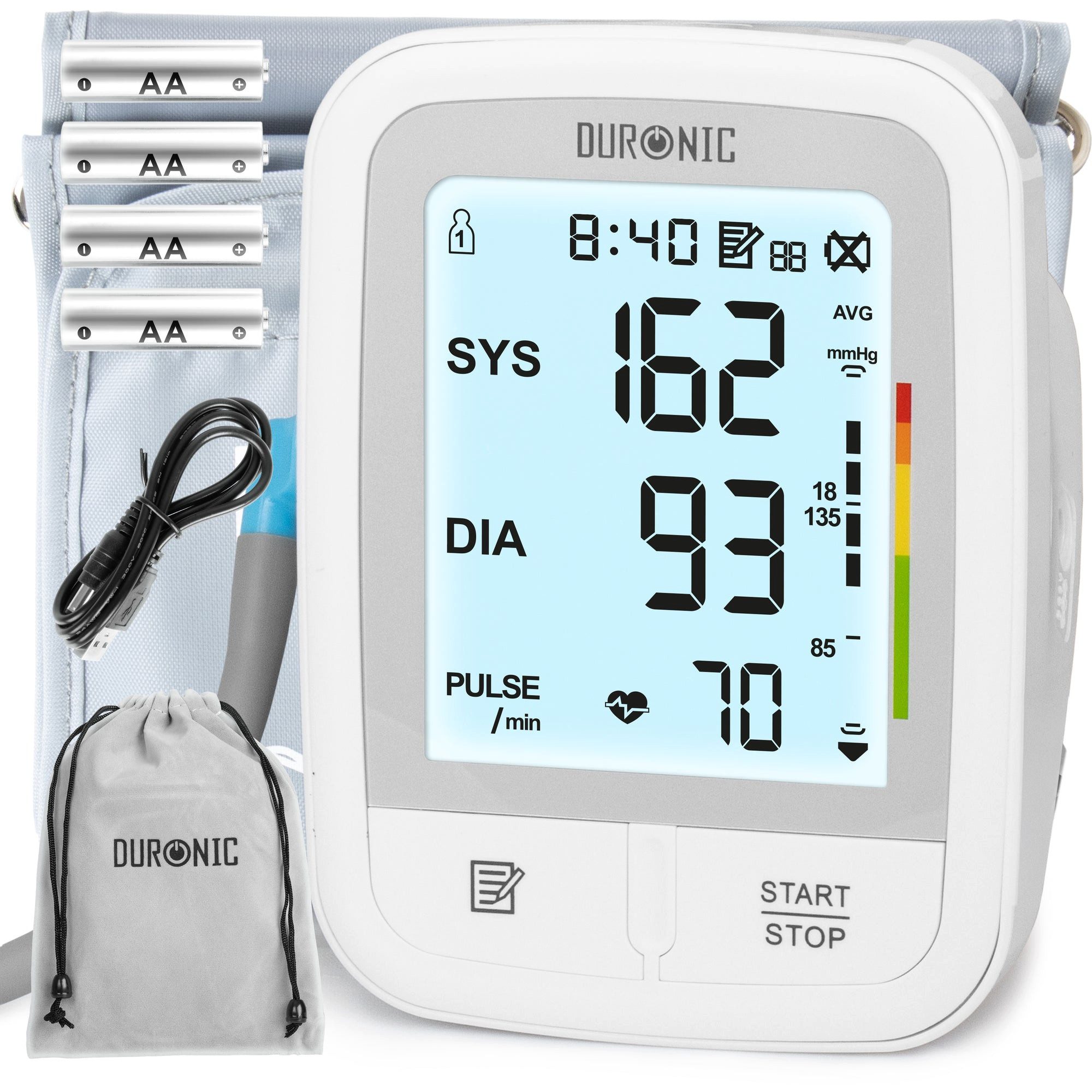 Duronic Blutdruckmessgerät, BPM95 Blutdruckmessgerät, Blutdruck messen für Bluthochdruck