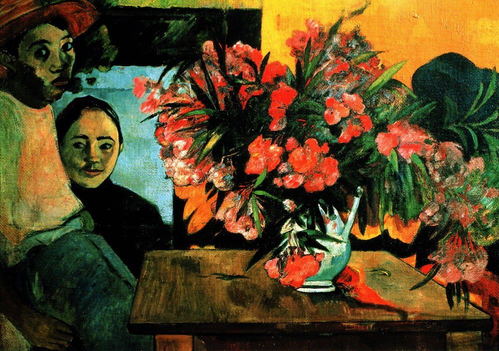 Postkarte Kunstkarte Paul Gauguin "Te tiare farani, französischer Blumenstrauß"