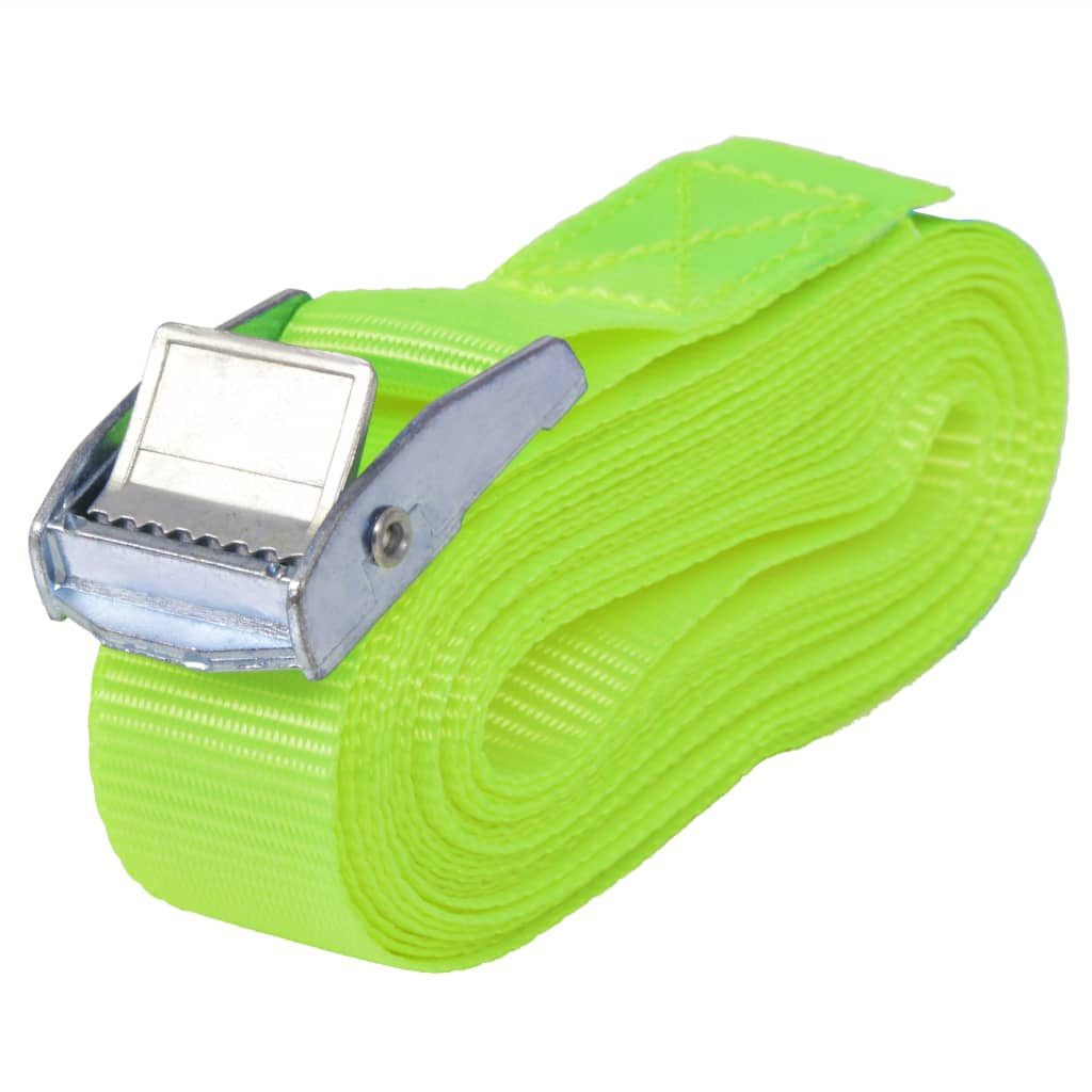 vidaXL Spanngurt Spanngurte 10 Stk. 0,25 Tonnen 5m×25mm Neongrün