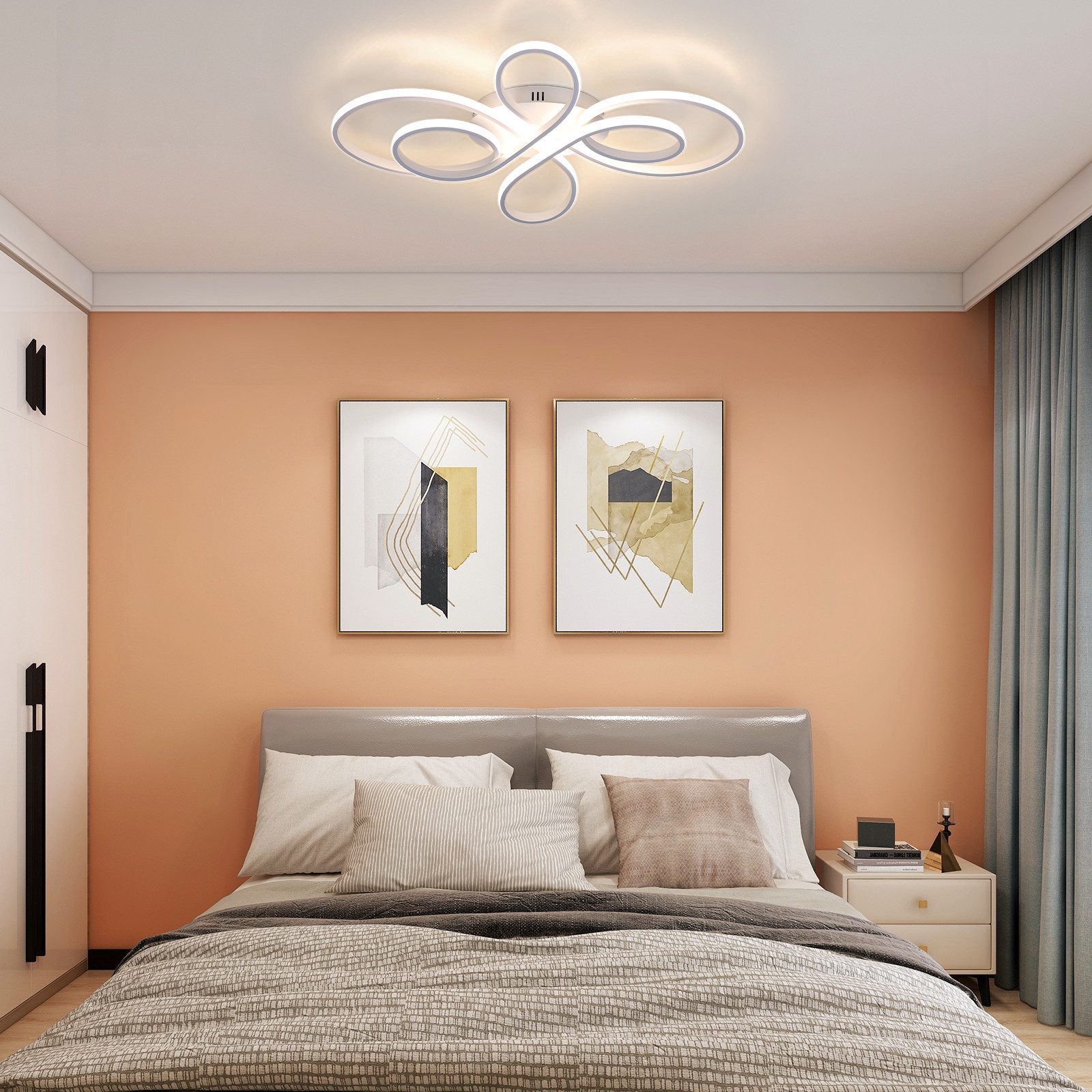 ZMH LED Deckenleuchte Whonzimmer Modern Dimmbar günstig online kaufen