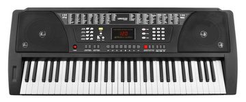 FunKey Home Keyboard FK-61 - 61 Tasten Einsteiger-Keyboard, (Spar-Set, 3 tlg., inkl. Keyboardständer und Keyboardbank), Begleitautomatik mit 100 Rhythmen