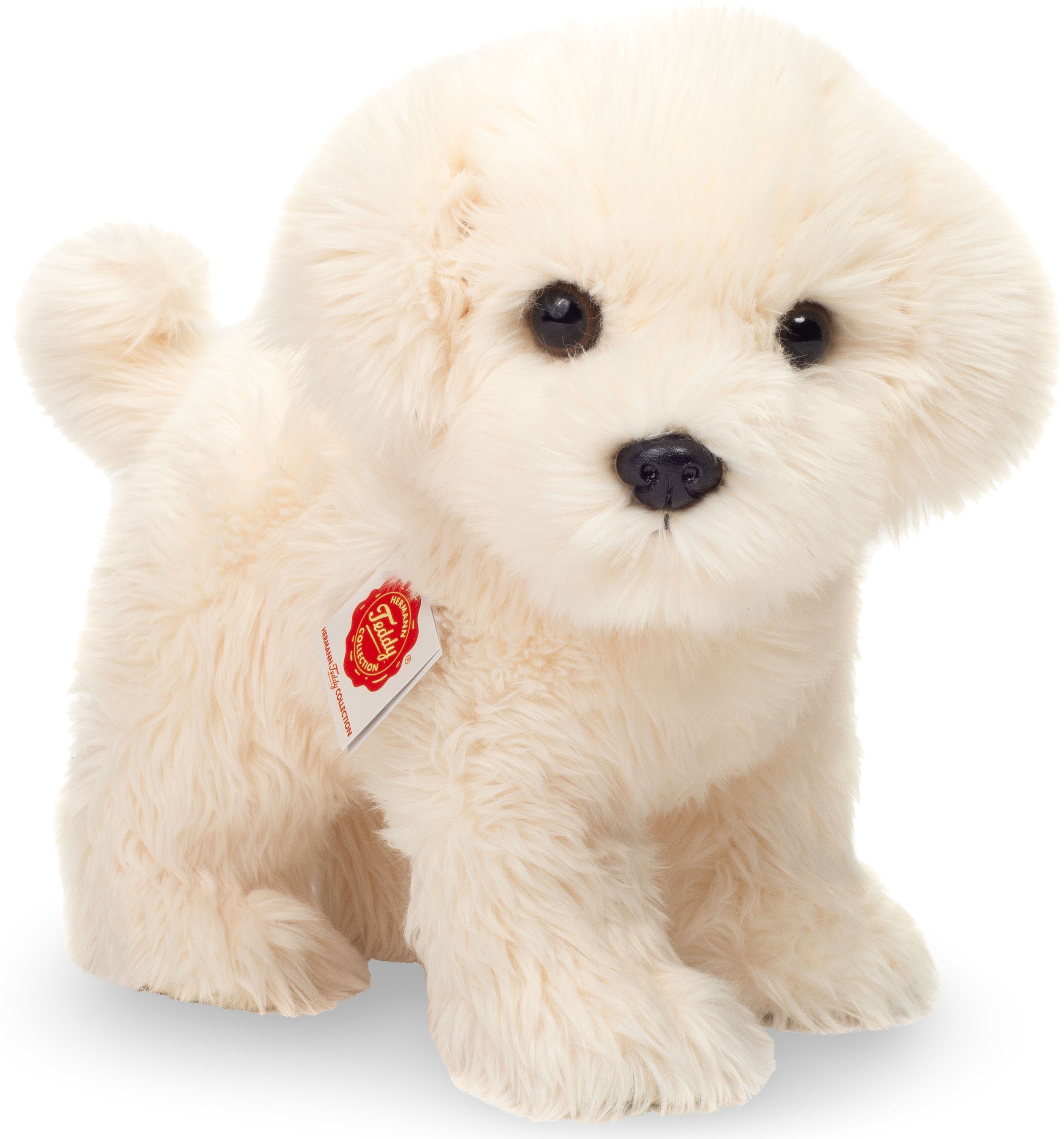 Teddy Hermann® Kuscheltier Malteser stehend, 23 cm, zum Teil aus recyceltem Material