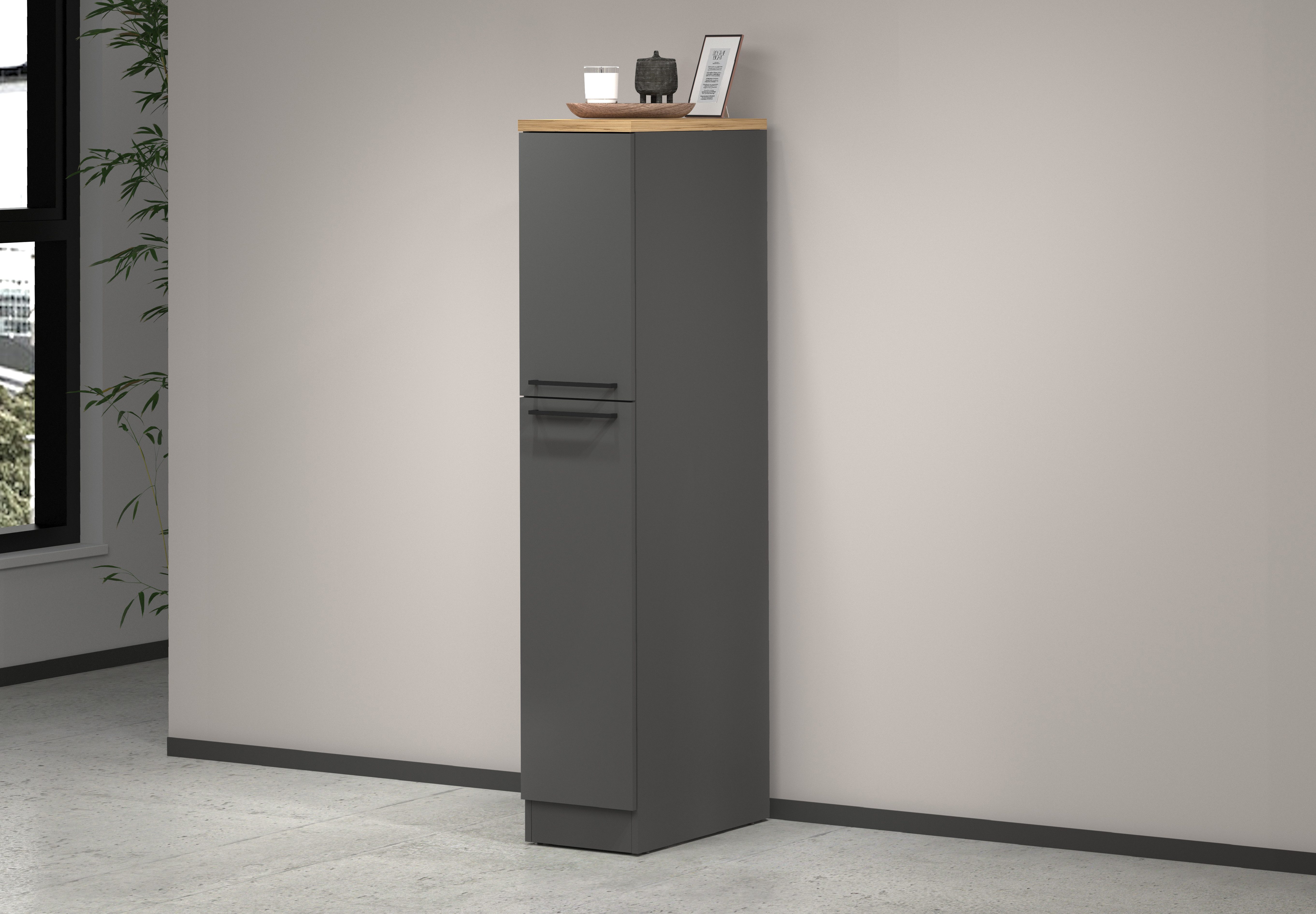 KOCHSTATION Apothekerschrank KS-Sole Breite 30 cm, 2 Auszüge, 4 Fächer