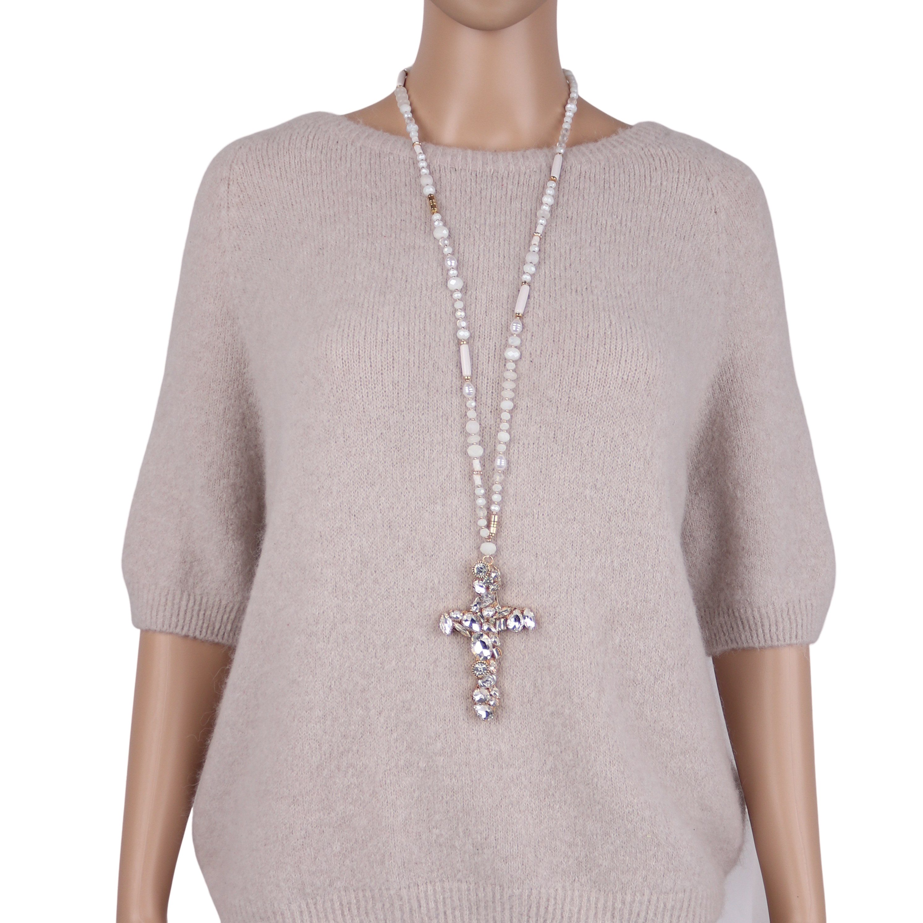 MIRROSI Lange Kette Damen Halskette mit elegantem Anhänger günstig online kaufen