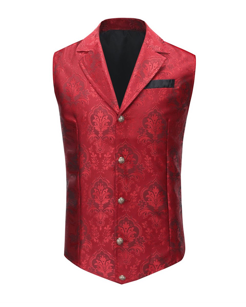 Allthemen Anzugweste Allthemen Anzugweste im Britischer-Stil mit elegantem Jacquard