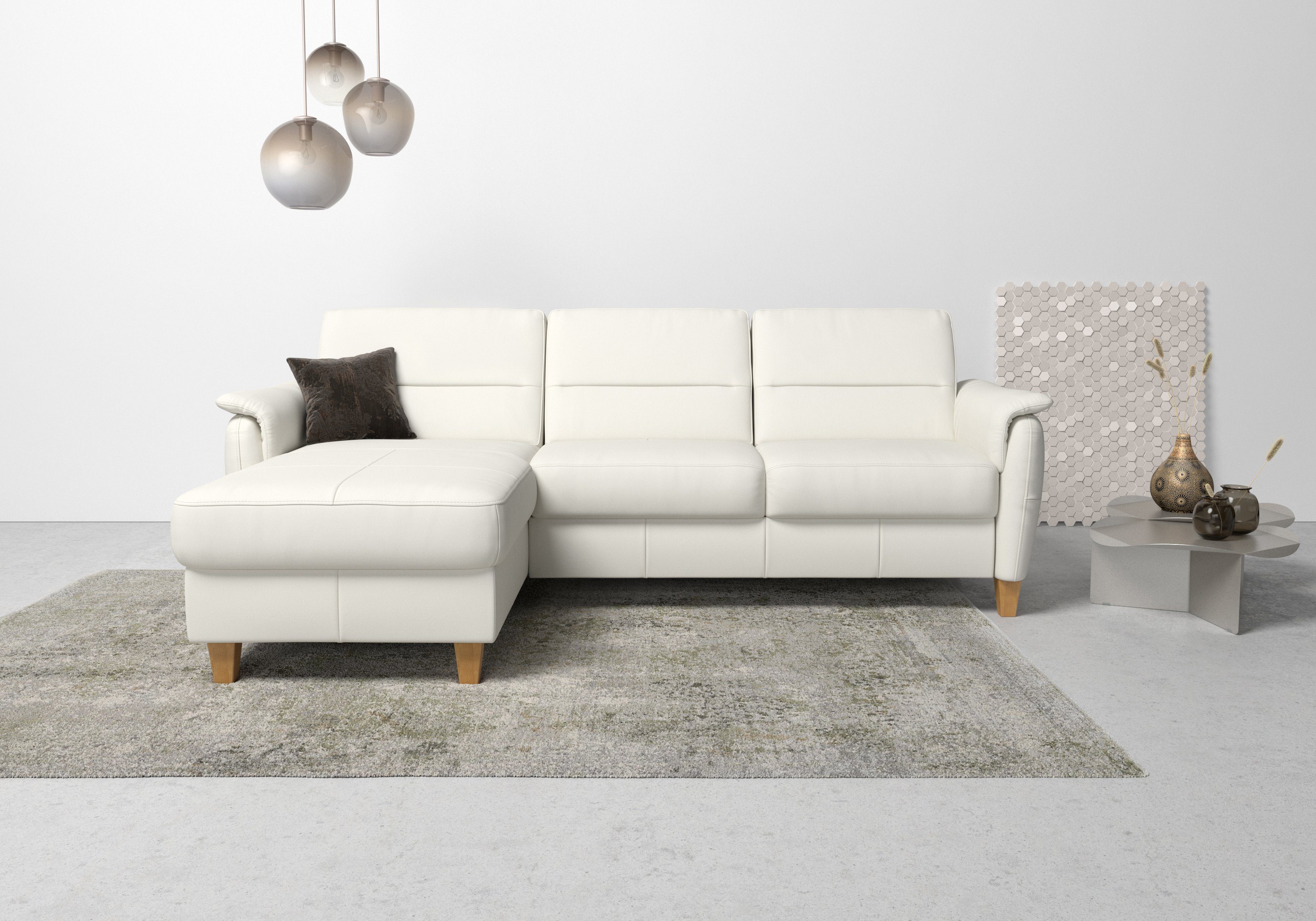 Home affaire Ecksofa Palmera L-Form, Federkern, wahlweise mit Bettfunktion und mit/ohne Bettkasten