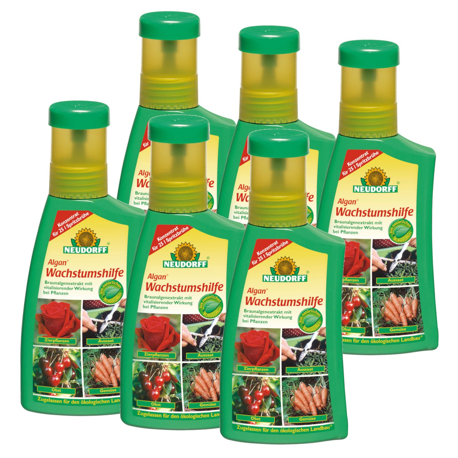 Neudorff Рослинне добриво Algan Wachstumshilfe - 6x 250 ml