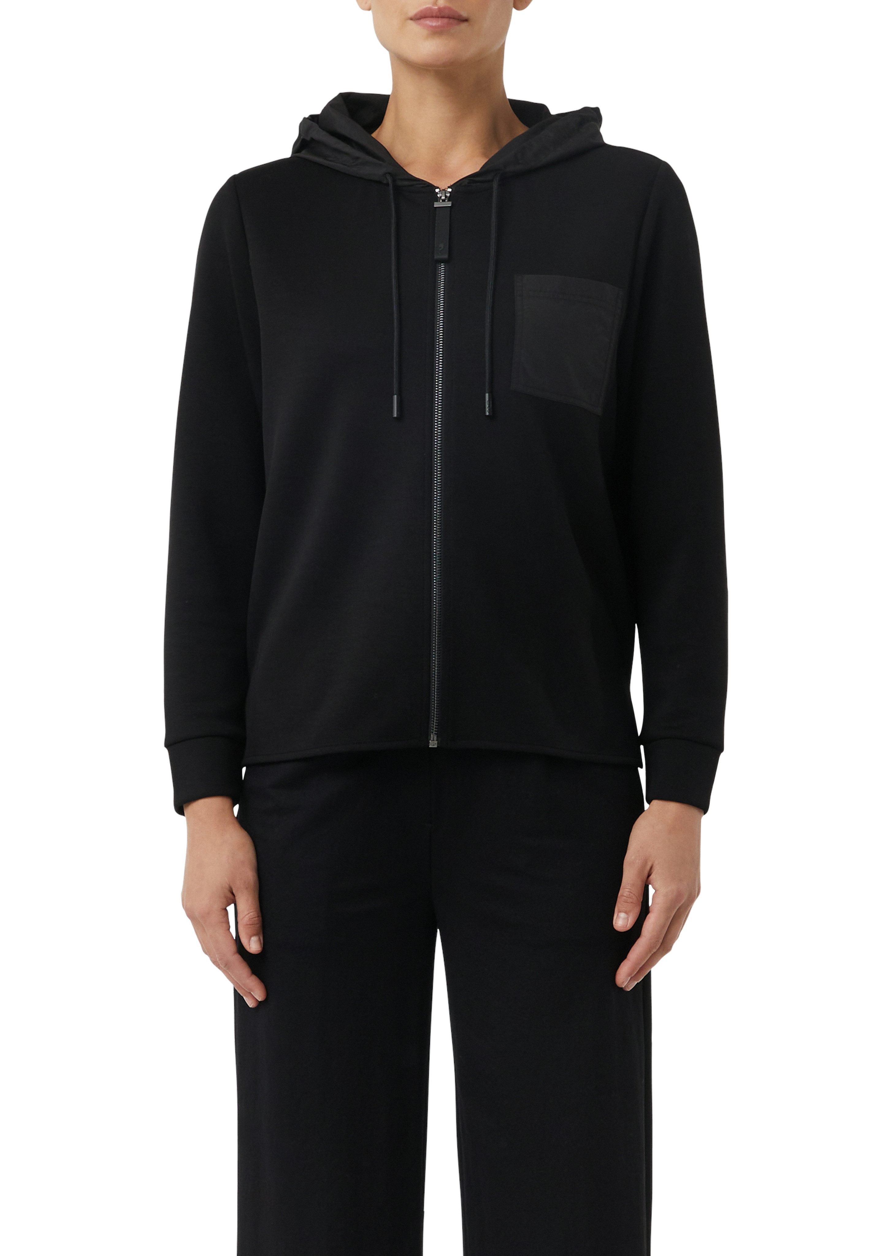 comma casual identity Kapuzensweatjacke mit aufgesetzter Brusttasche günstig online kaufen