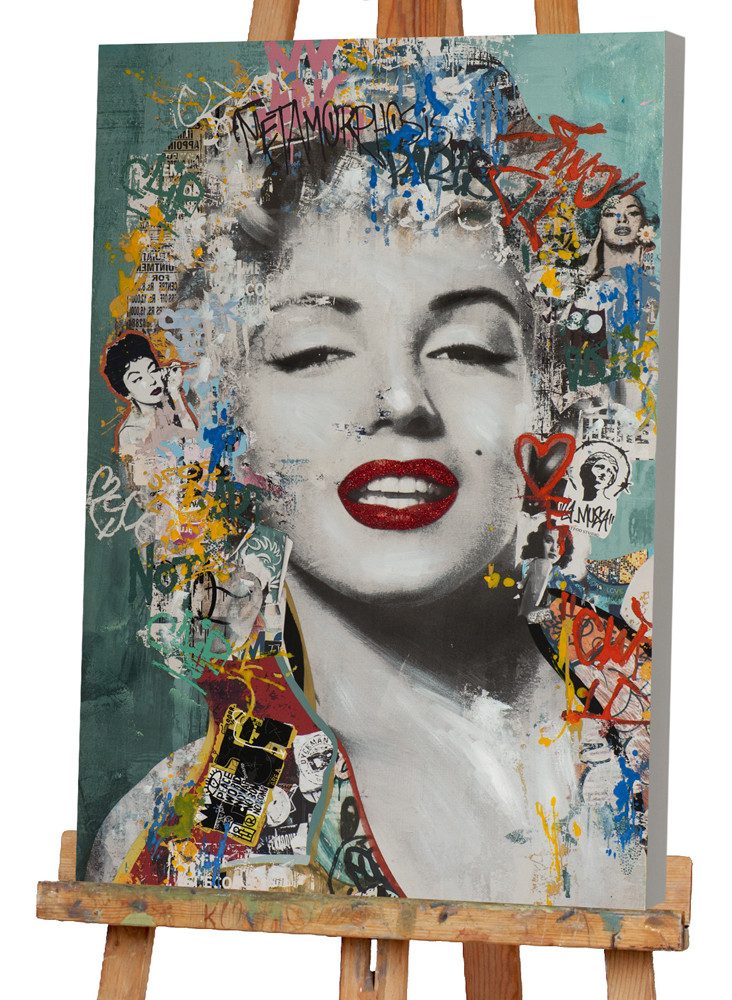 ArtUniverse Gemälde Leinwandbild Weiblicher Filmstar der 50er Jahre 60 x 90 cm, Menschenmotiv