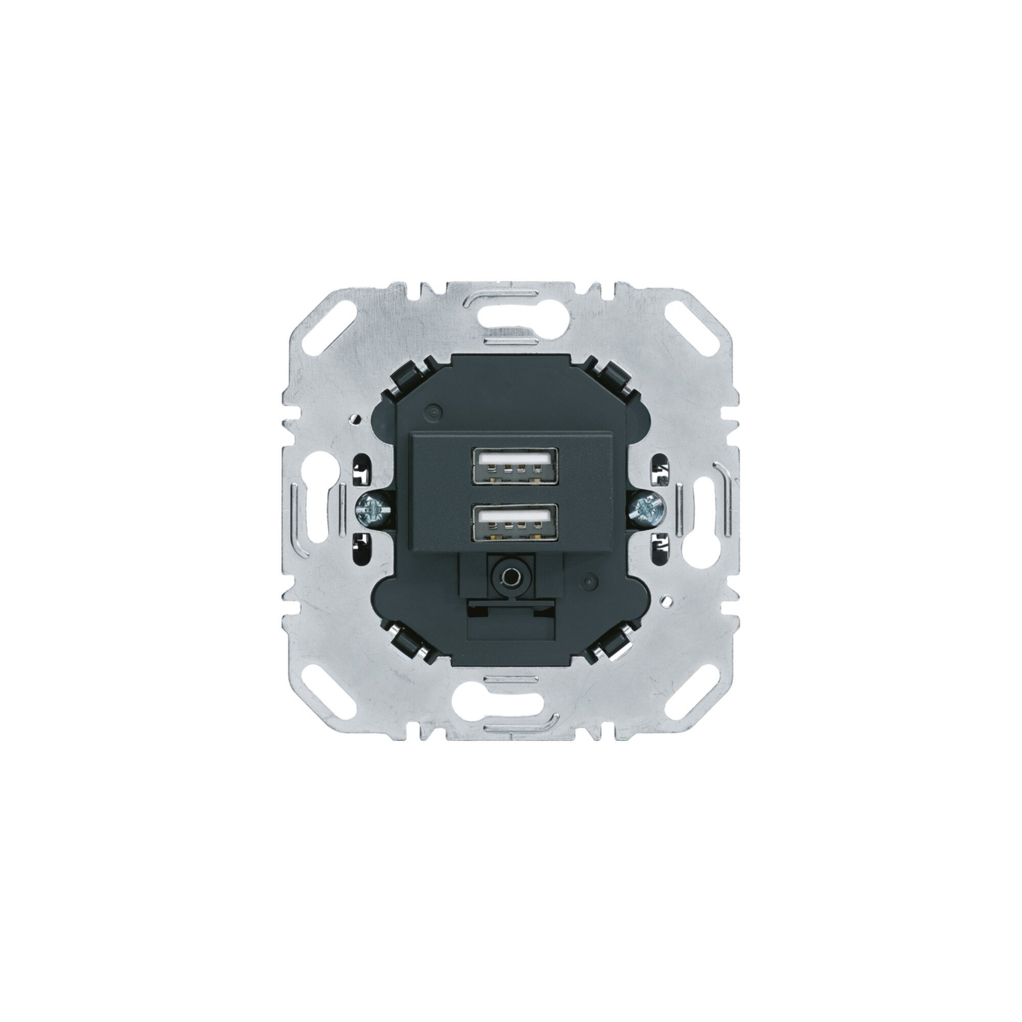 Berker Steckdose Berker USB Ladesteckdose 230V 2fach 3A anthrazit 260205