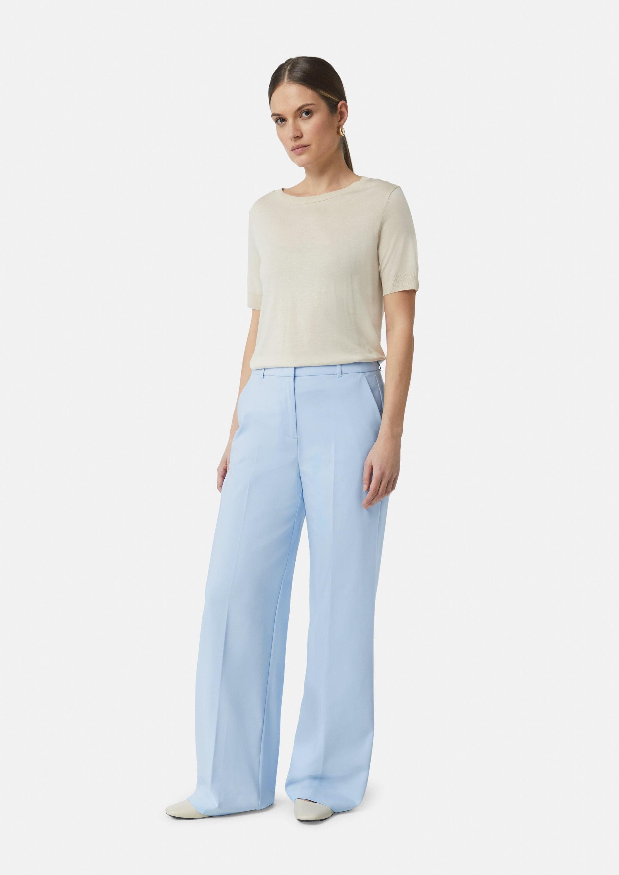comma Chinos Hose Elegante Hose im Loose Fit mit Wide Leg günstig online kaufen