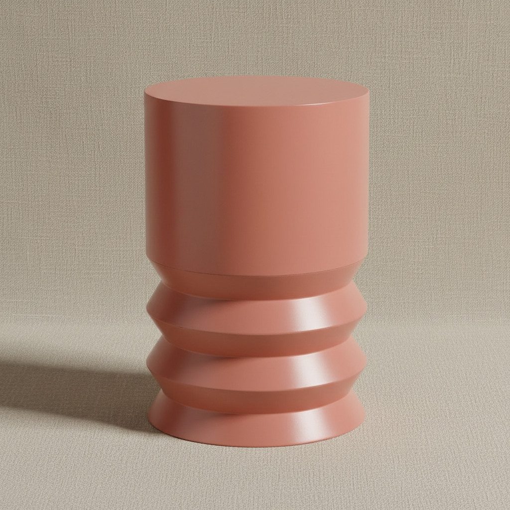 Mica Decorations Beistelltisch Beistelltisch Metall terrakotta Ø30 cm Höhe 46 cm (1-St., 1 Tisch), ausgefallene Form