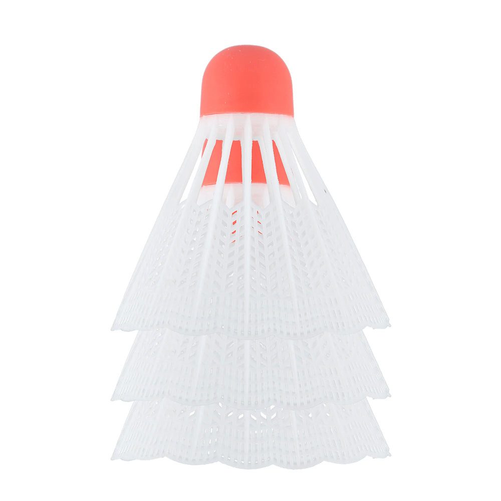 Nils Badmintonball Federbälle Nylonfederbälle Trainingsbälle (Spar-Set, 3-St., 56 x 66 mm langlebig), Nylonkorb, 3er-Set, Halle und Freiluft