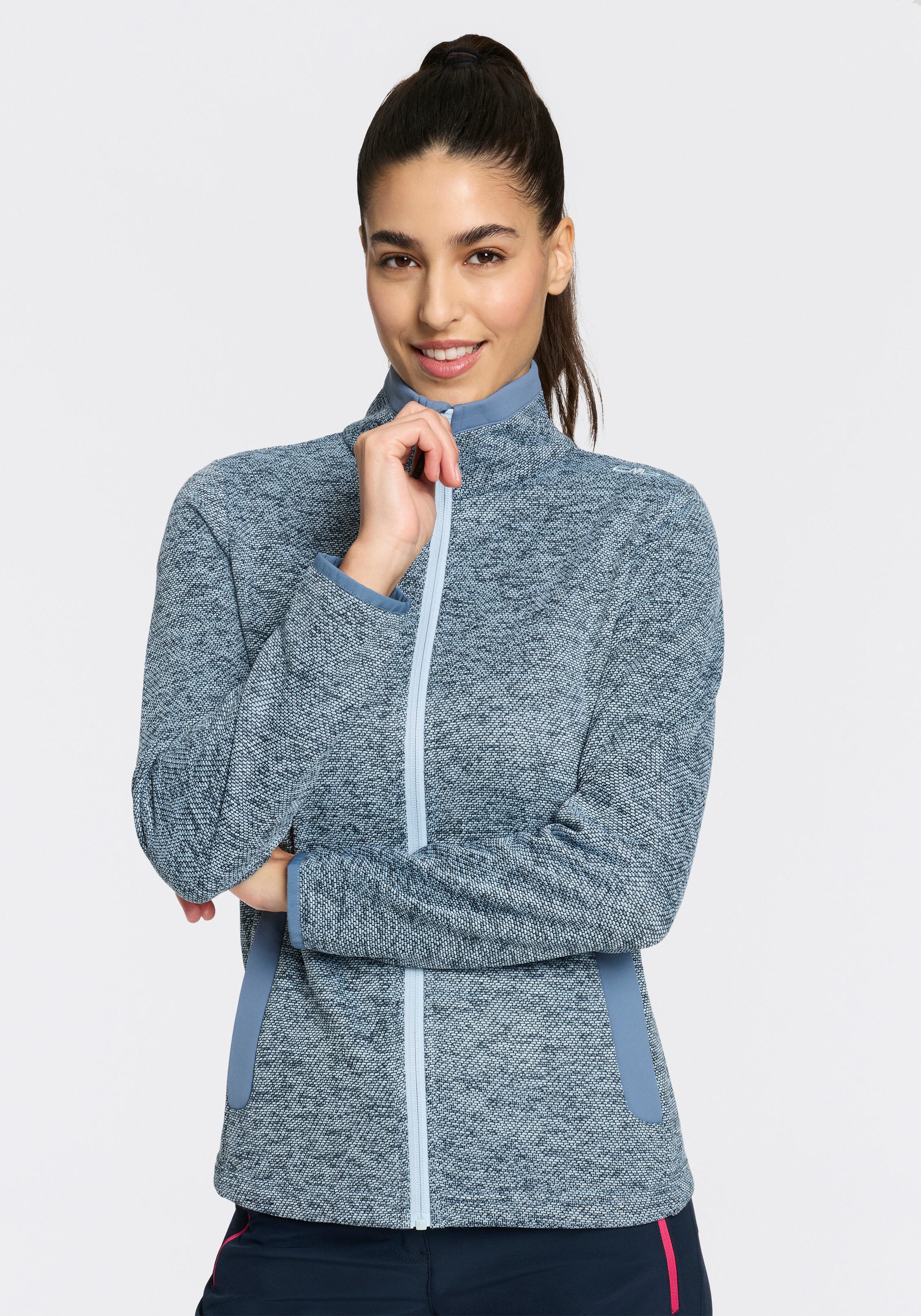 CMP Strickfleecejacke sportlicher Stil, Übergangsjacke für Erwachsene