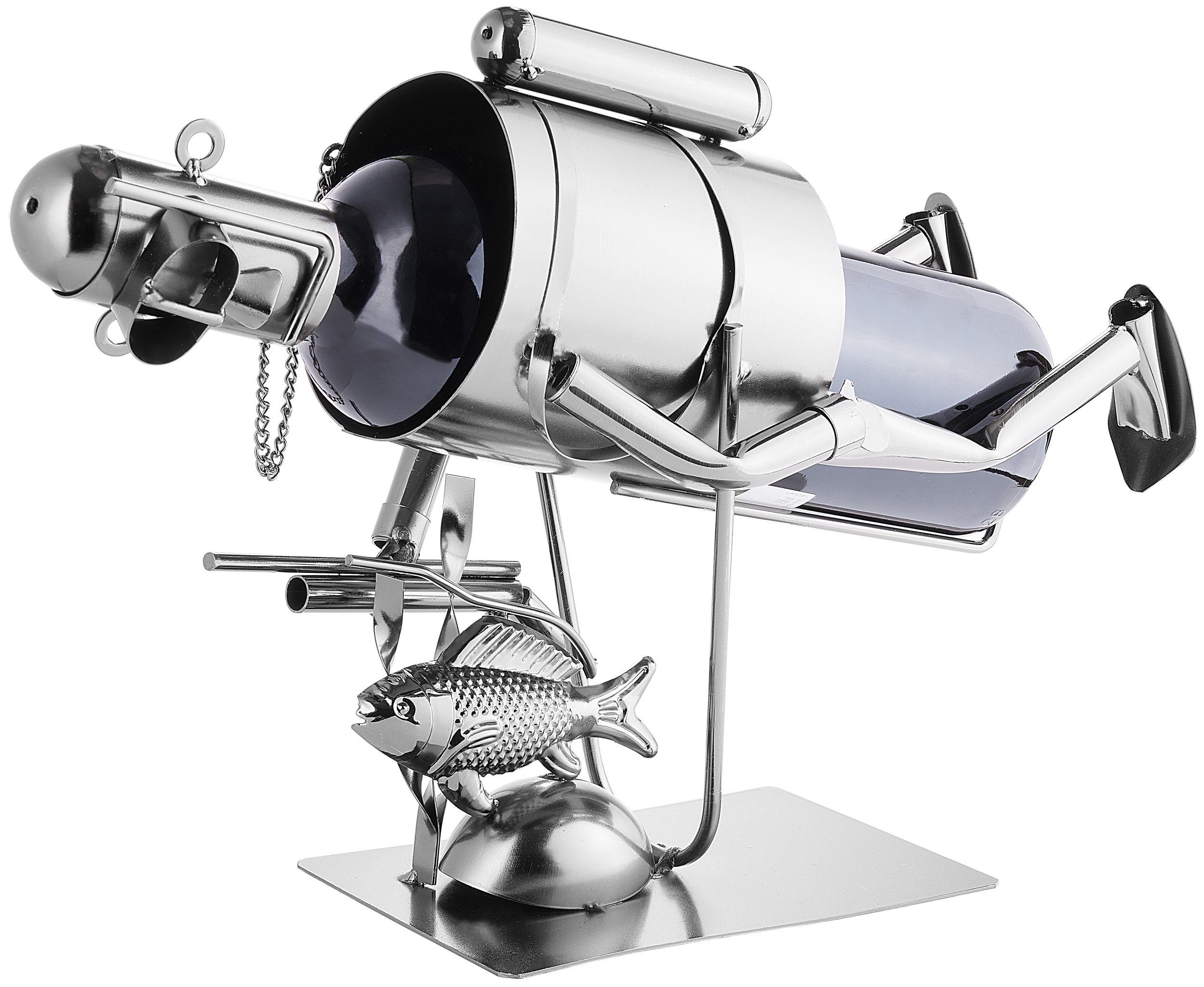 BRUBAKER Weinflaschenhalter Taucher mit Harpune Flaschenhalter, günstig online kaufen