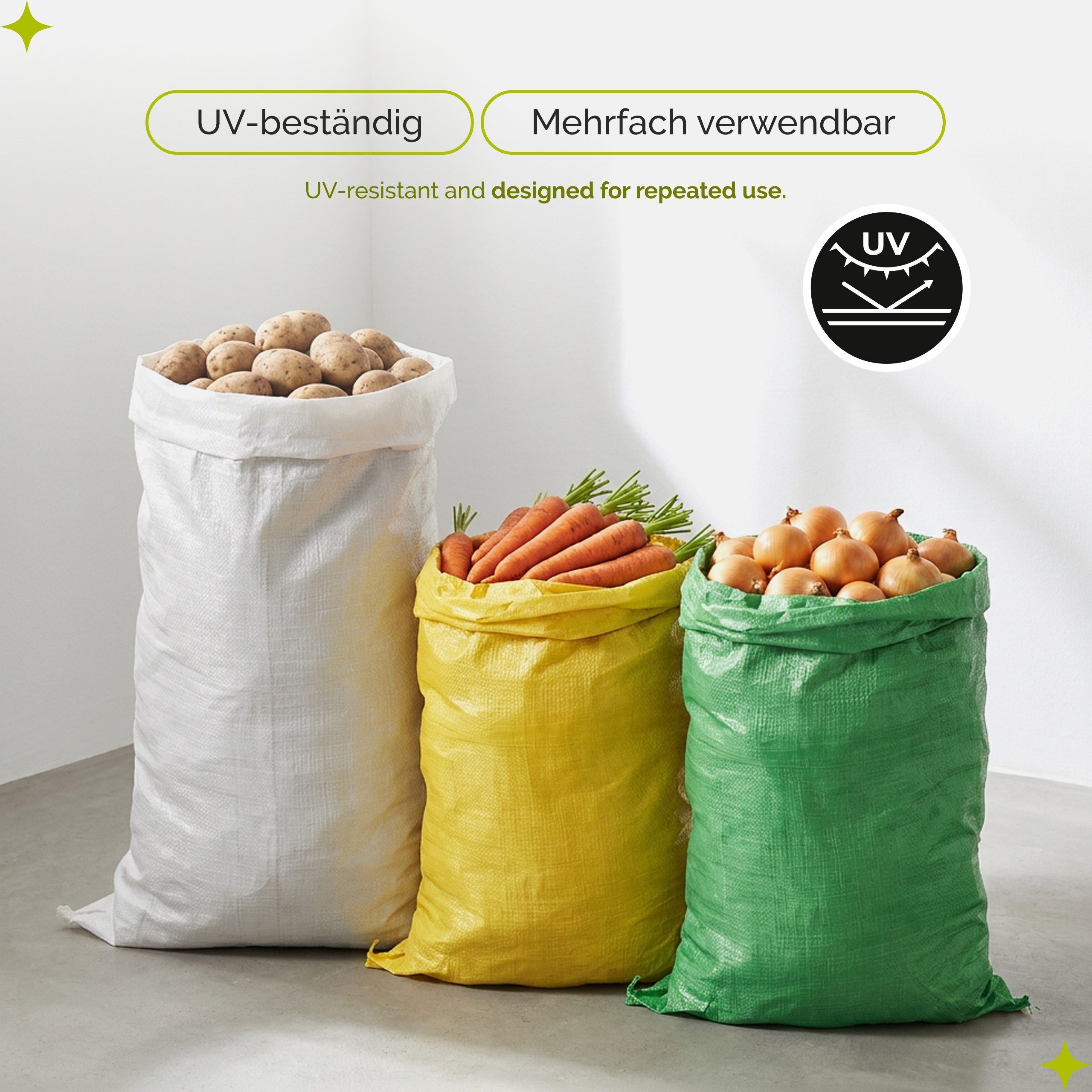 Garronda Gewebesack Polypropylensack für Sand, Lagerung, reißfest, 25 und 50 kg GD-0161, vielseitig einsetzbar: Gewebesäcke Gartensack Hochwasserschutz – Bild 5 von 5
